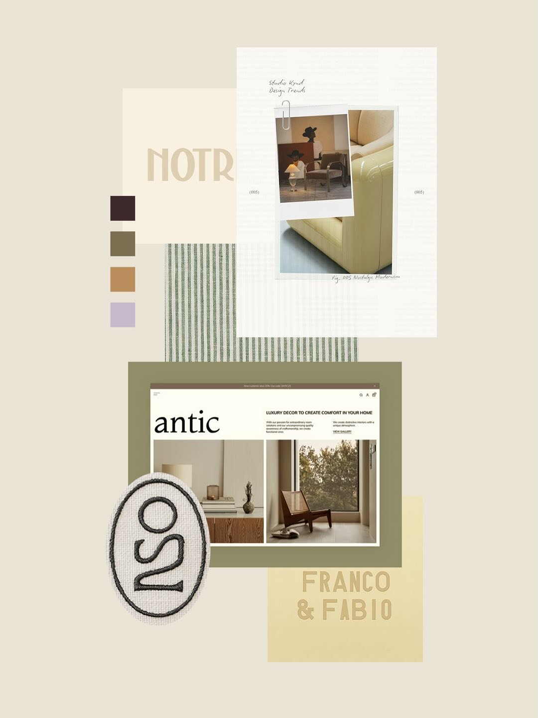 Another look at the mood board 😌

This was for an interior designer who knows how to turn a house into a home. I took inspiration from her own style &amp; utilized fun retro inspired fonts &amp; an eclectic color palette. Things are fun &amp; light 