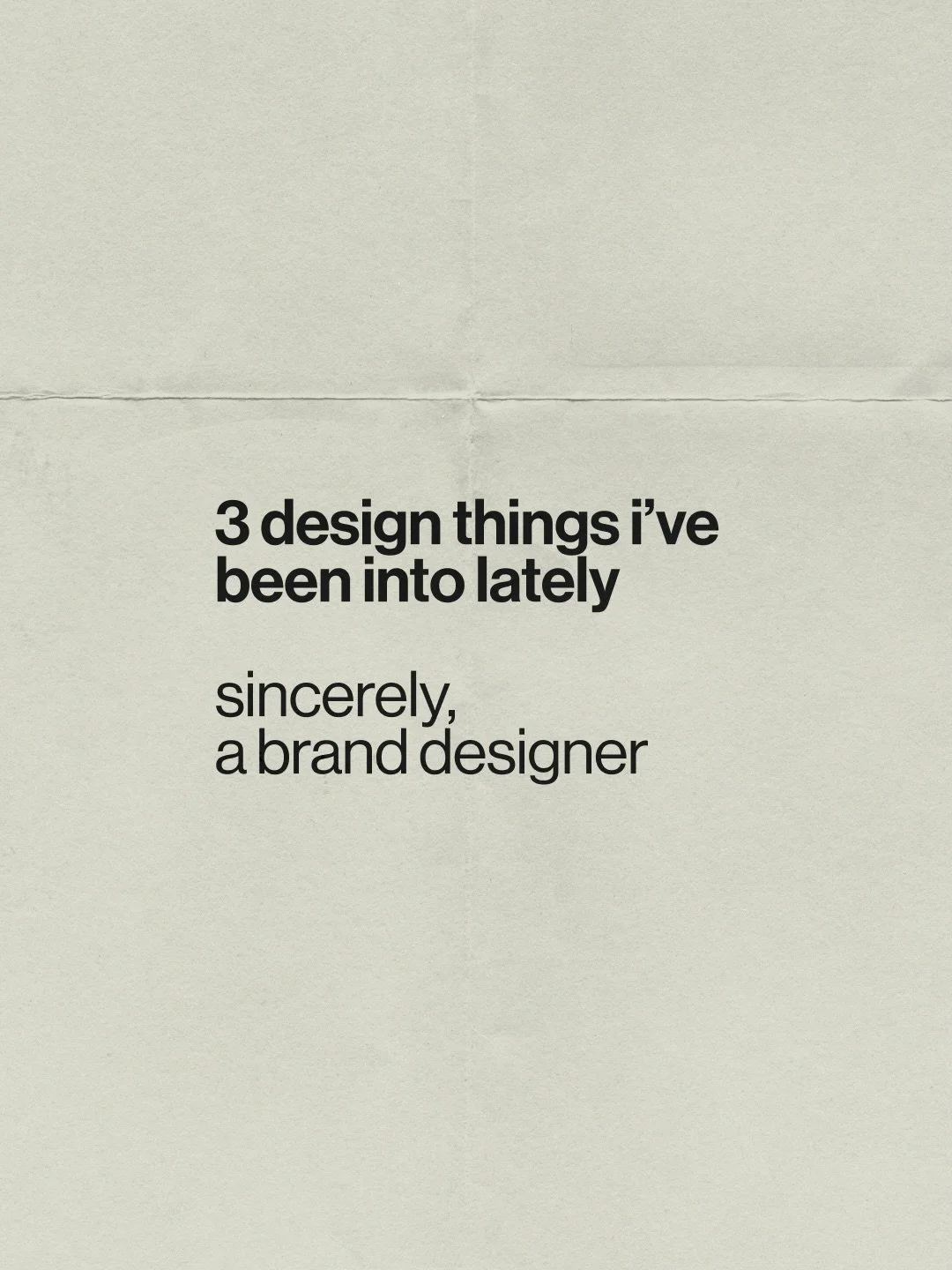 A few design things I&rsquo;ve been into lately! 

What have you been into lately?? 

#branddesigntrends #graphicdesigntrends #designtrends #2026design #tactiledesign
