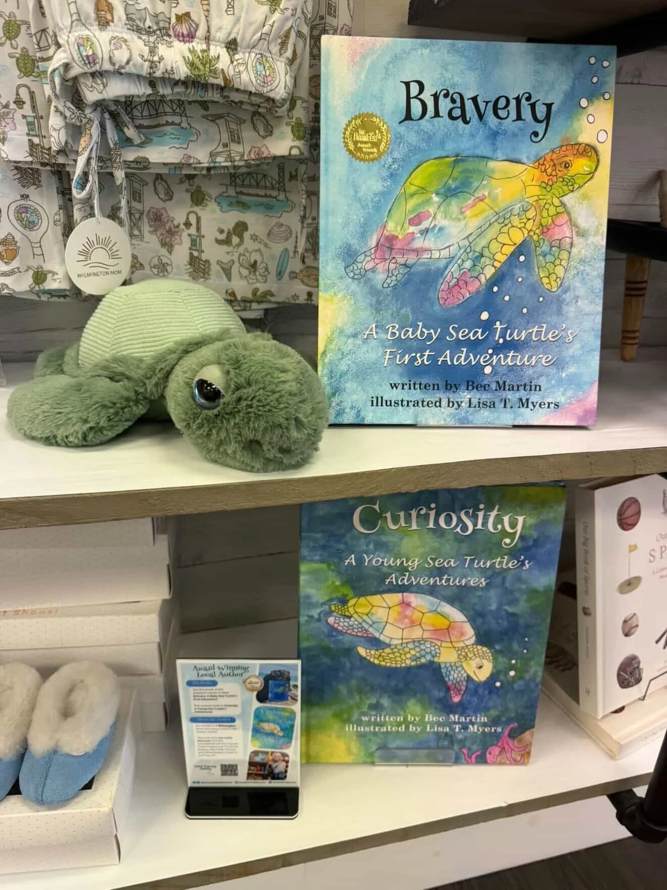 Book restock alert!🚨 

Pick up signed copies ✍🏻 of Bravery &amp; Curiosity at Little Locals Clothing Co in downtown Wilmington. 

#childrensliterature #seaturtleconservation #localauthor @littlelocals_clothingco #braverybabyseaturtlebook