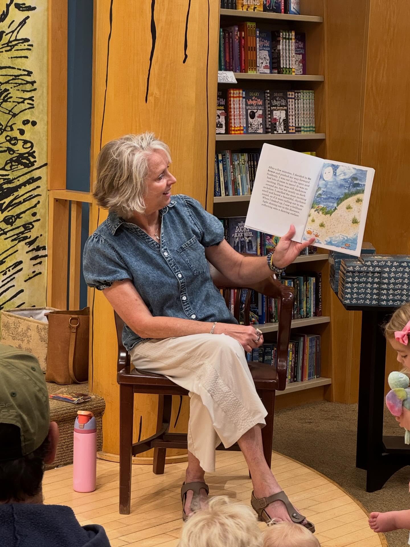 Join me, my bestie, and her fabulous therapy dog, Delilah, TOMORROW at 11am at Barnes &amp; Noble in Mayfaire for STORYTIME! 🌊🐢🐙📚

We plan to be there for about an hour! Come  hear my latest book, color, craft, and love on Delilah! 🐾 Signed copi