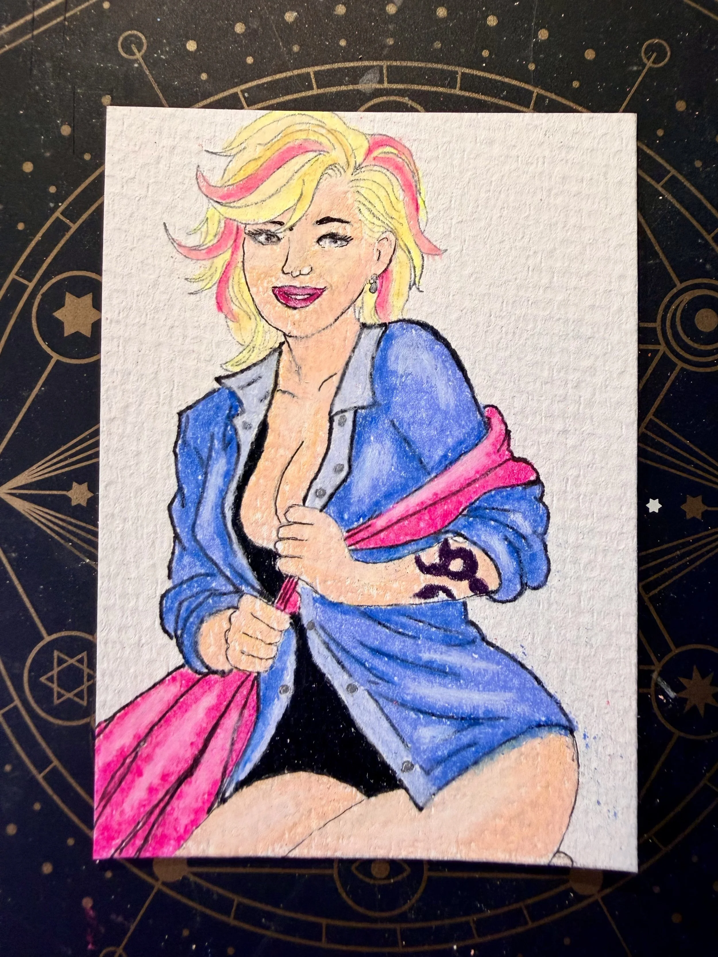 Custom Pin Up Drawing Physical Copy+