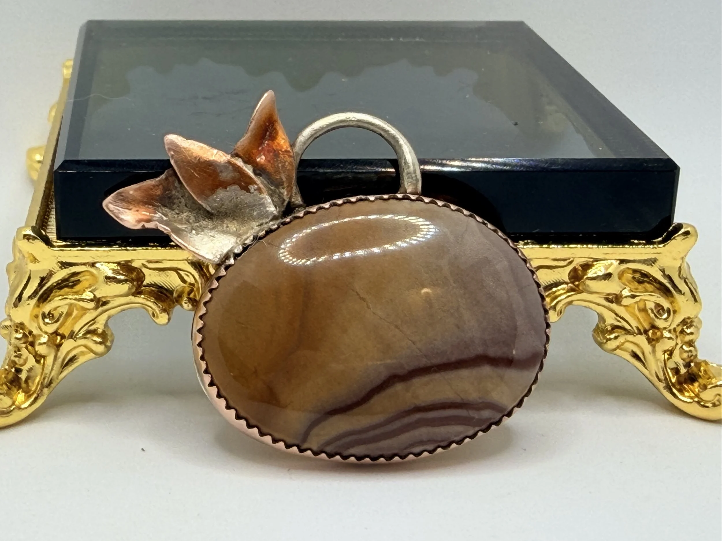 Mookaite Jasper wrapped in copper