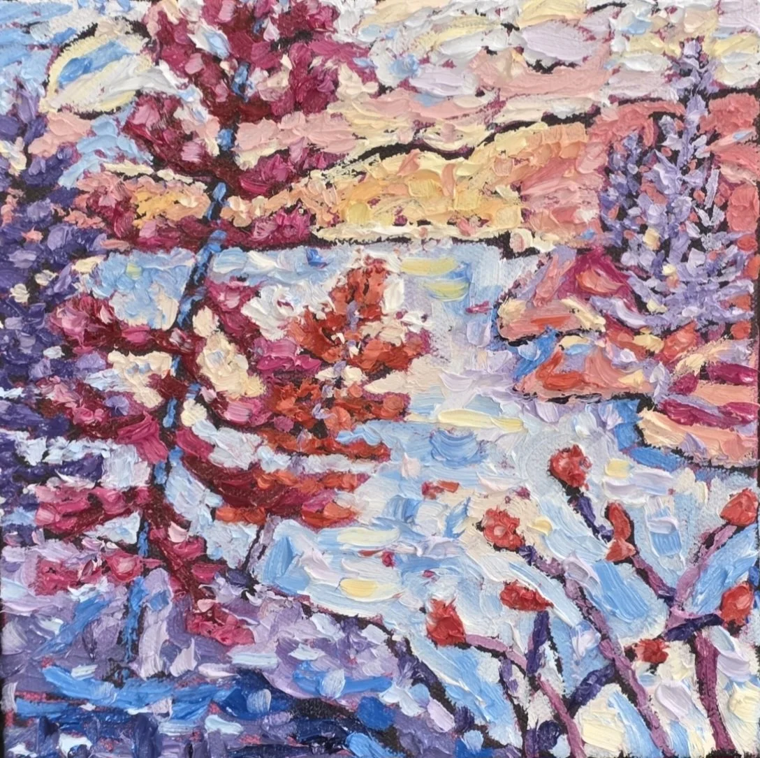 #5-8x8-Lake O Law-Oil Impasto on Gallery Canvas