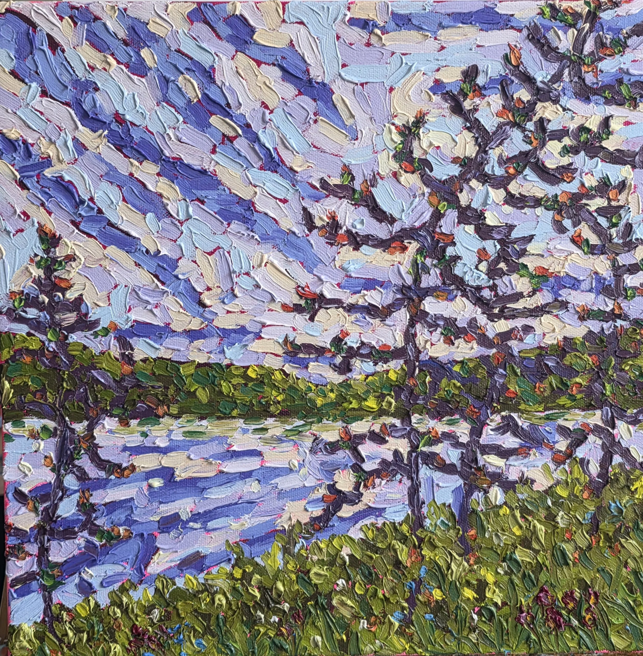 #6-14x14-I Dream of Tuscany-Oil Impasto on Gallery Canvas