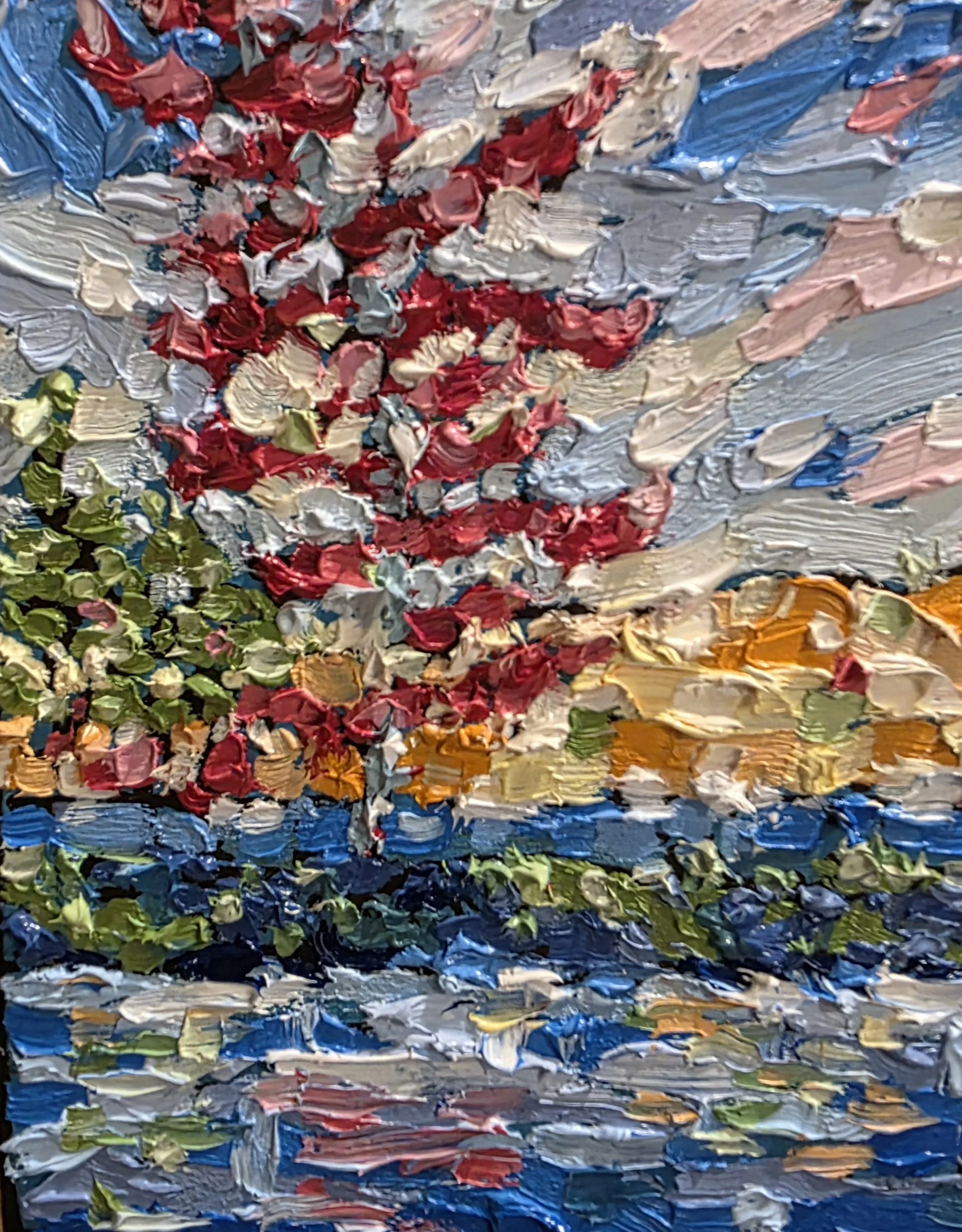 #4-4x5-Eastern Shore-Oil Impasto on 2" Birch Wood 