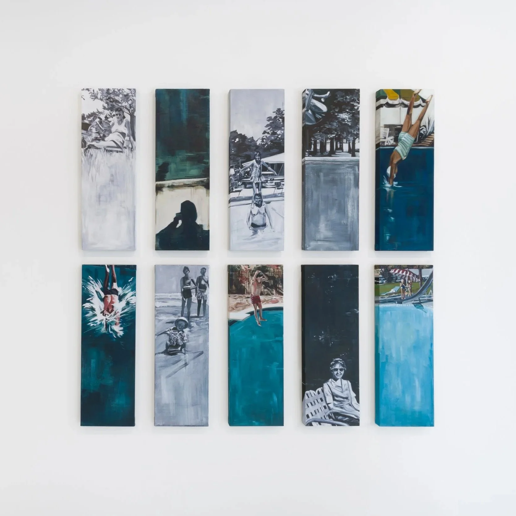 Falling In, 71 x 69 x 1.5” Acrylic on Canvas, 2026