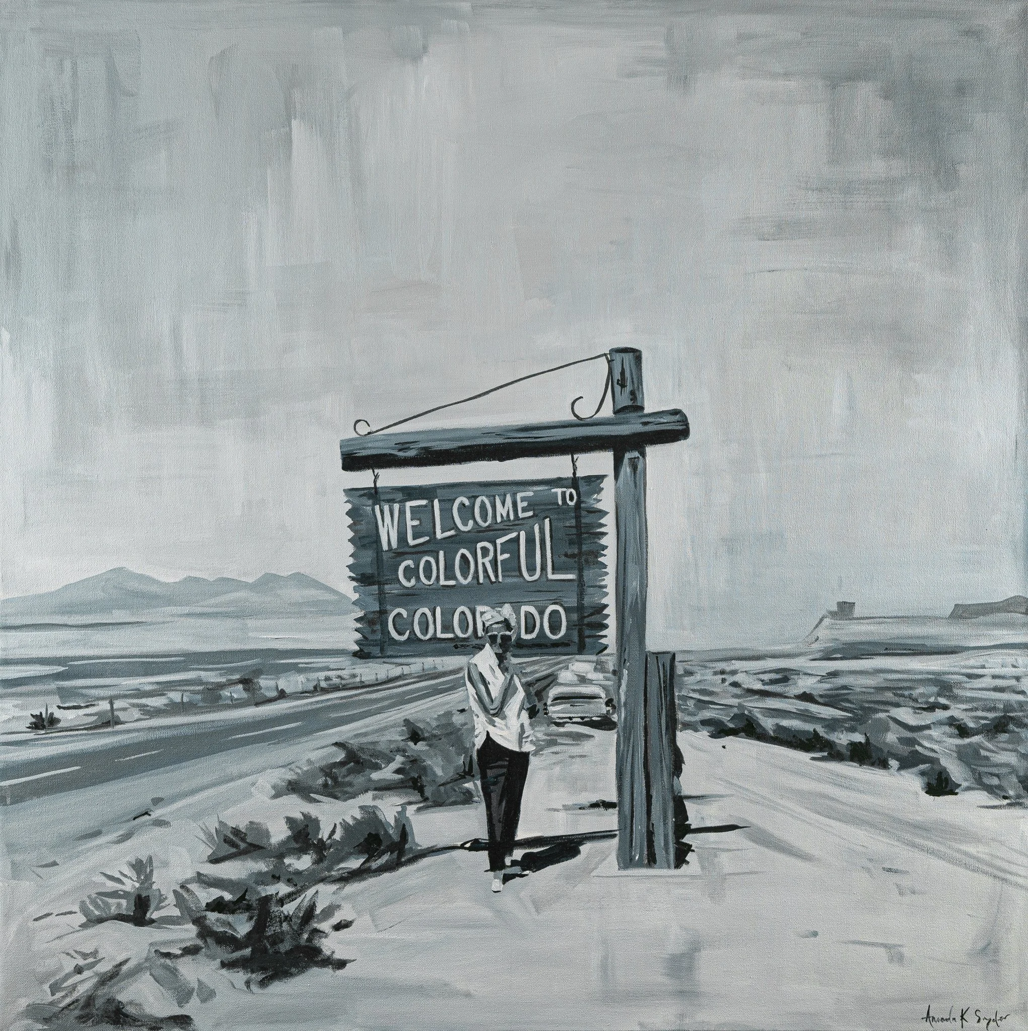 Colorful Colorado, 36 x 36 x 1.5” Acrylic on Canvas, 2025