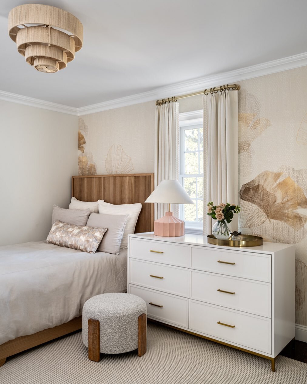 Girls bedroom at our Bayside project. Custom bed and desk by @soleil.newyork 📷 @kylejcaldwell