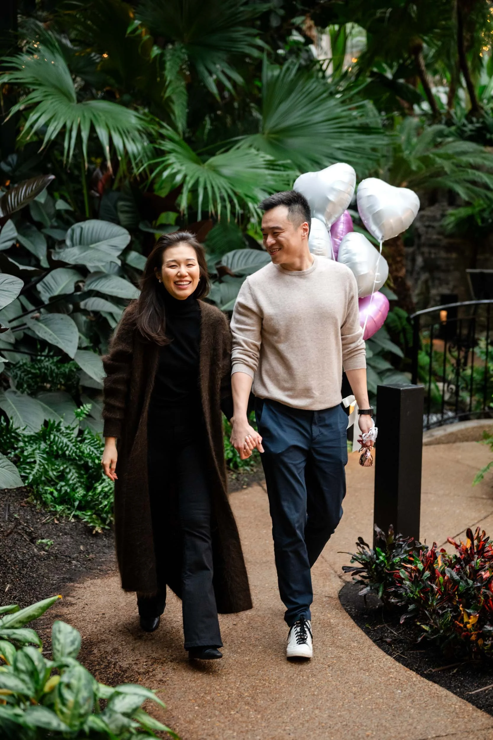 Couple Walking Engagement Photo Nashville