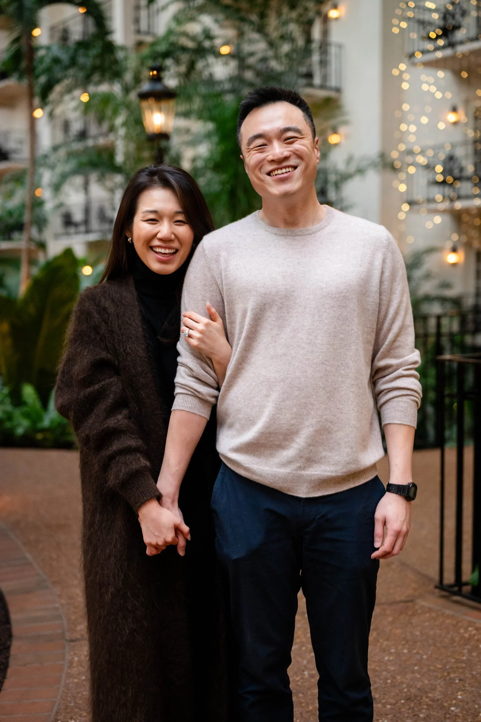 joyful couple engagement photos Nashville Tennessee