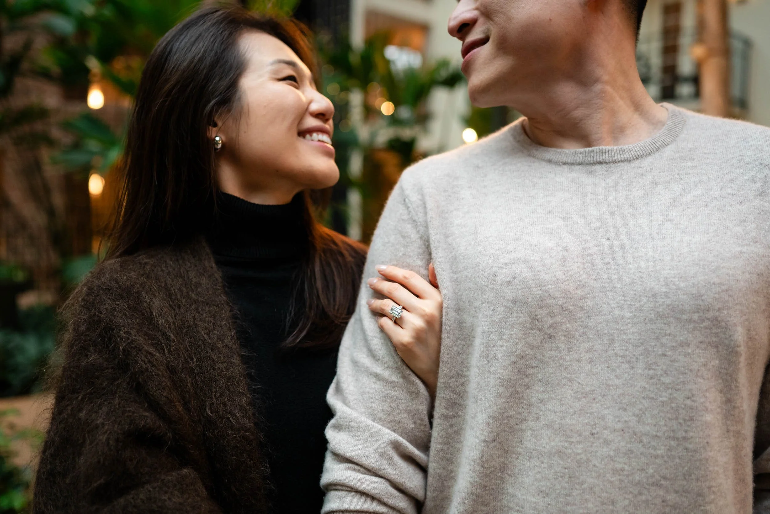 diamond engagement ring nashville engagement photos