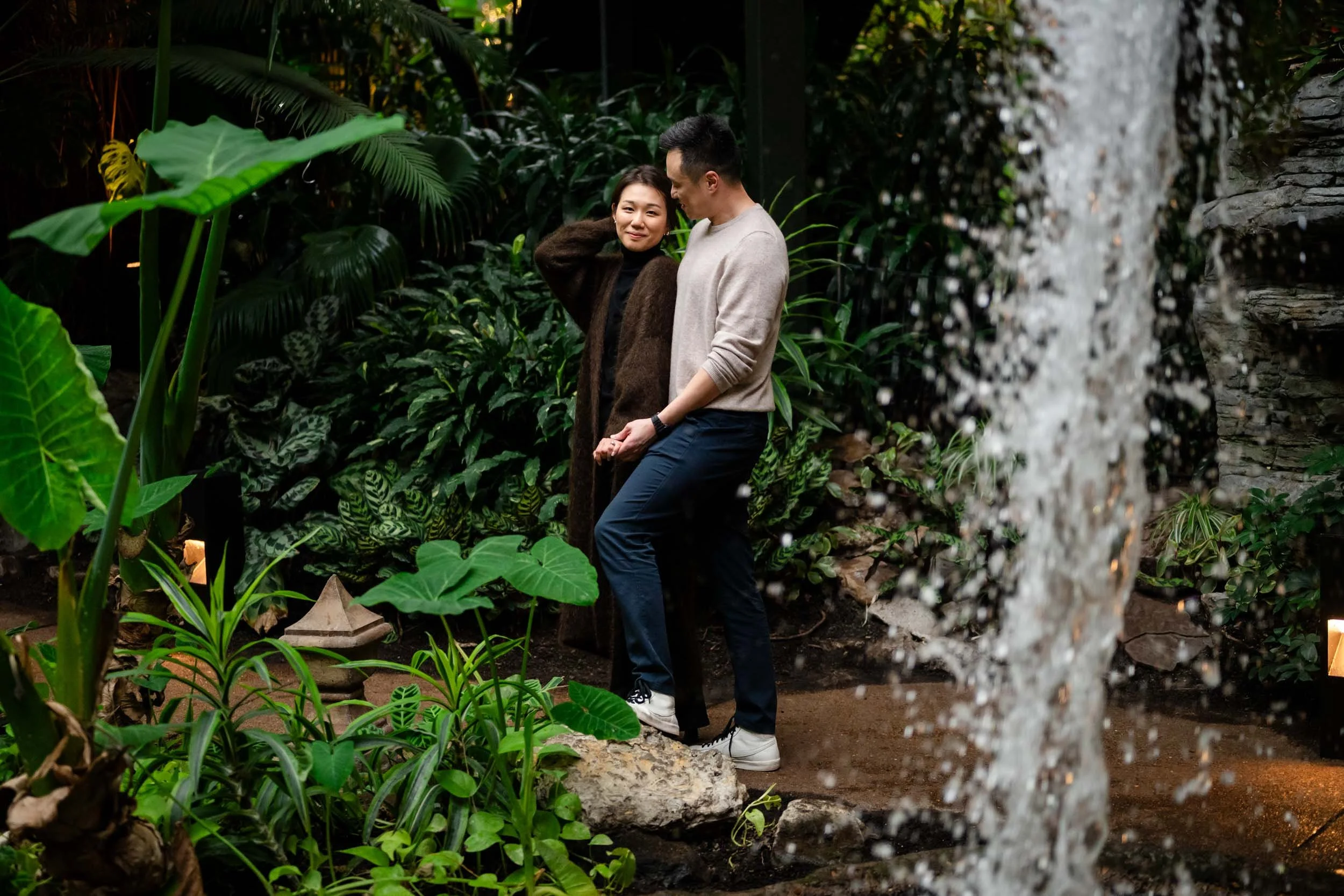 Gaylord Opryland Resort & Convention Center Waterfall Nashville Engagement Photos