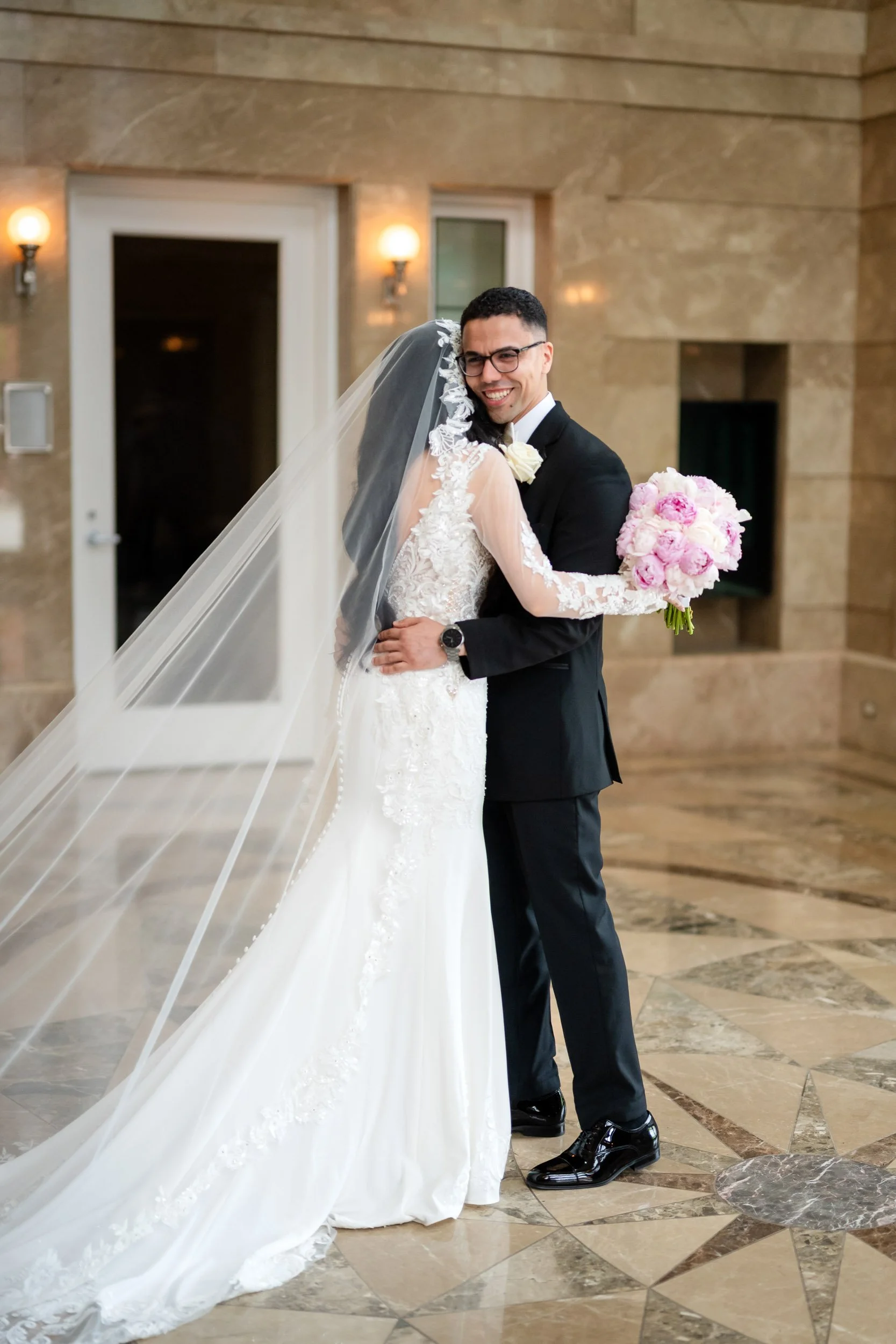 Hugging Nashville Symphony Schermerhorn Symphony Center Wedding Photography