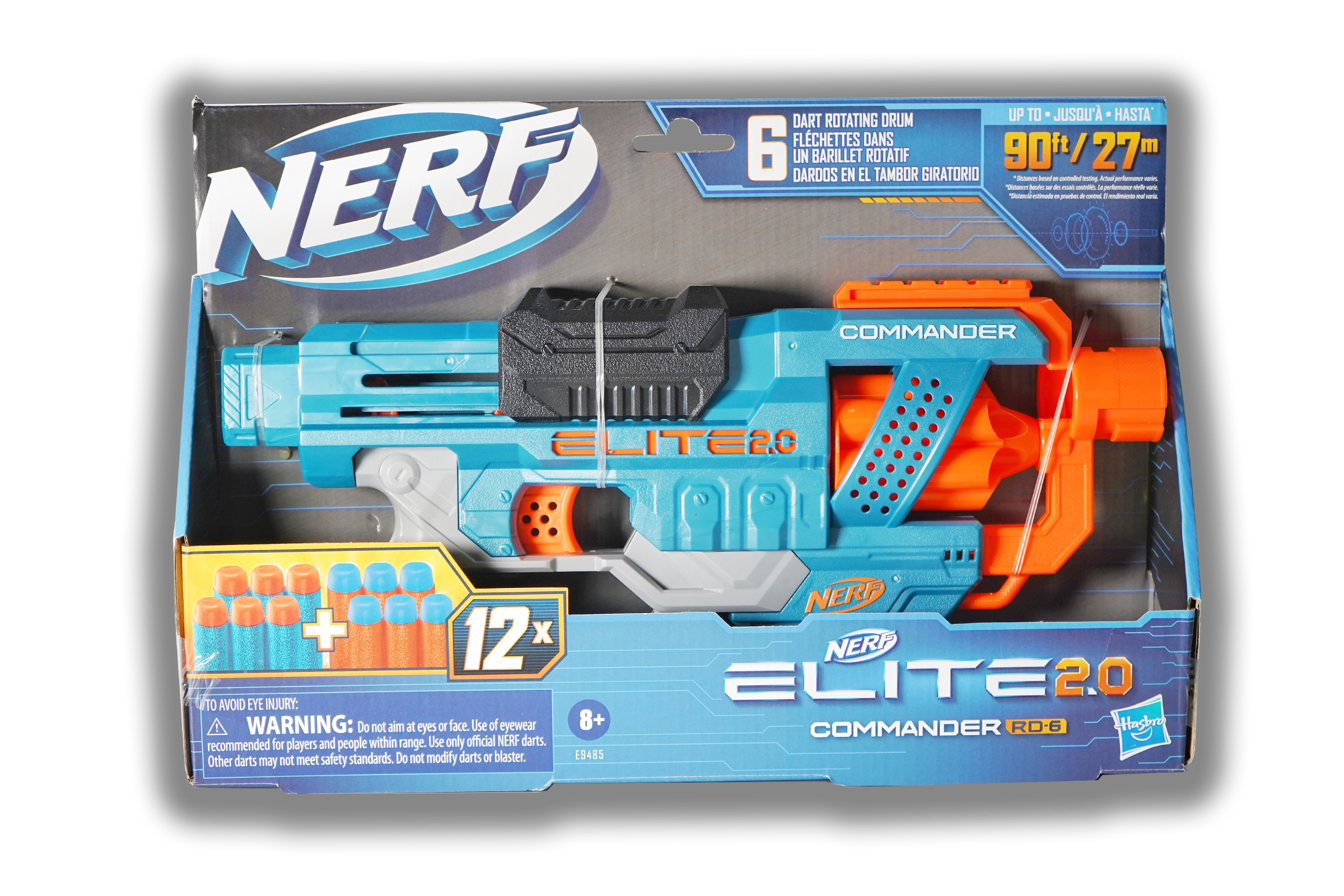 Nerf Elite 2.0 Commander Com Tambor Giratório Para 6 Dardos