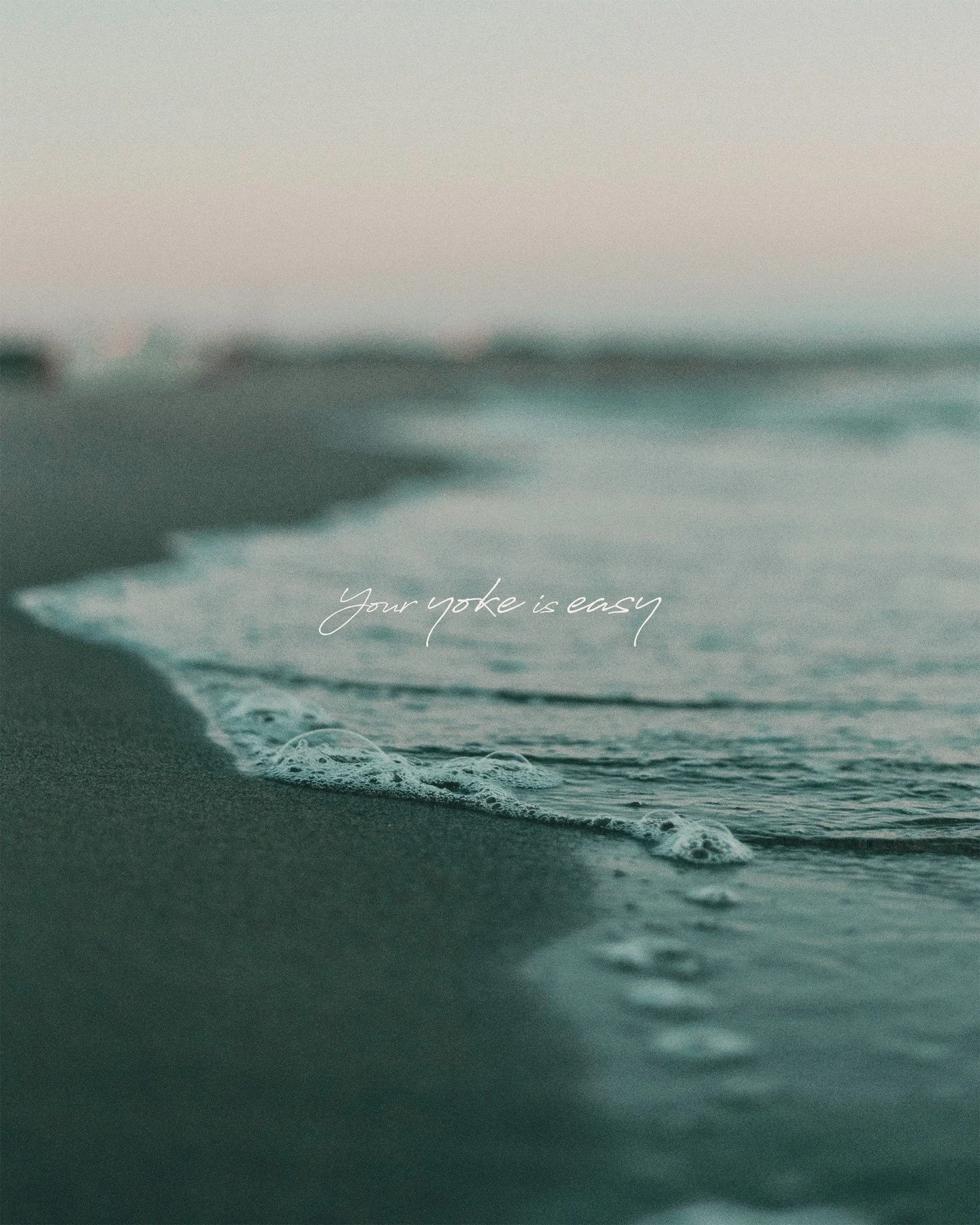 "Take My yoke upon you. Let Me teach you, because I am humble and gentle at heart, and you will find rest for your souls."