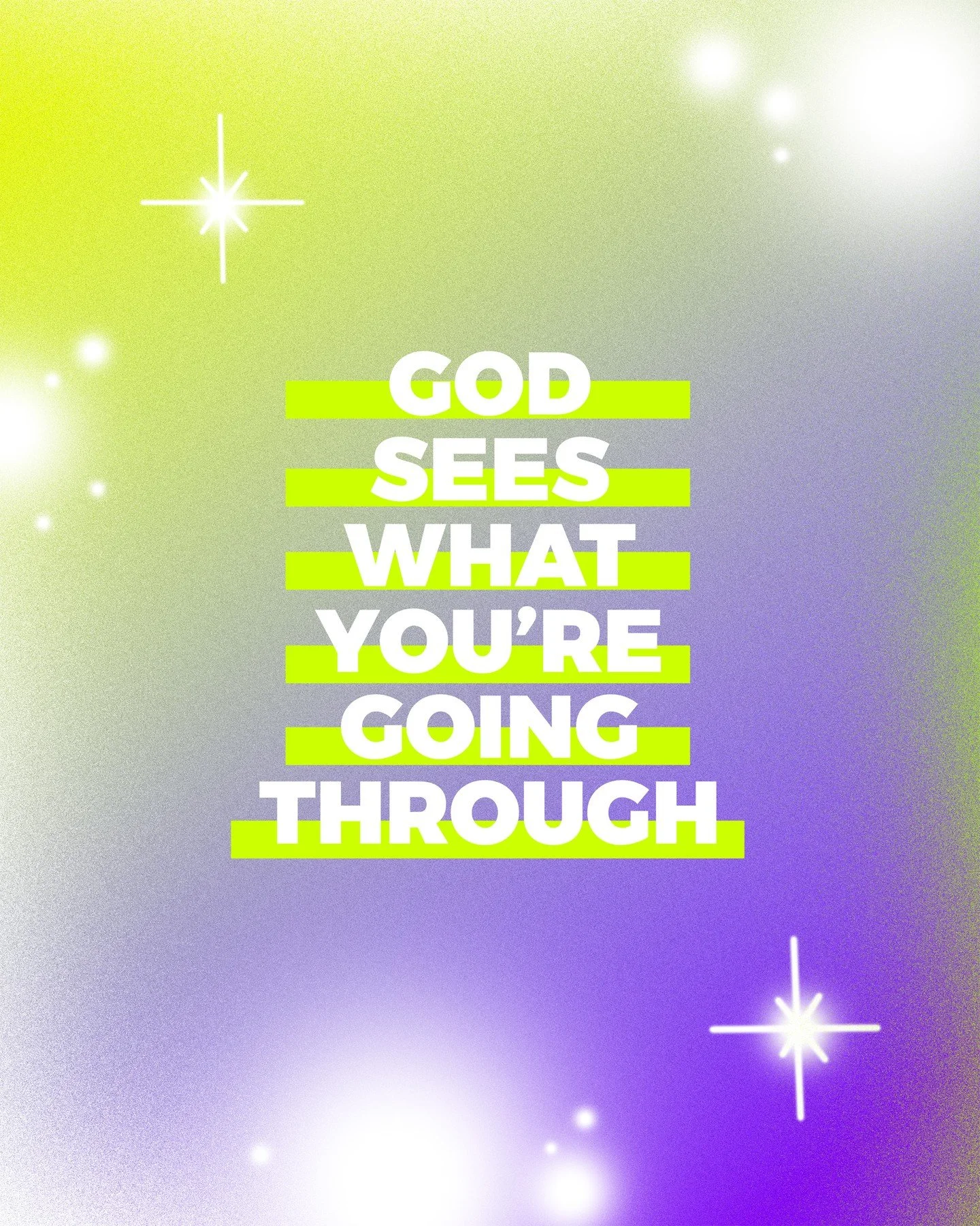 He not only sees, but He&rsquo;s walking through it with you. You might not see His hand now, but looking back you&rsquo;ll realize He was leading and guiding and helping you.