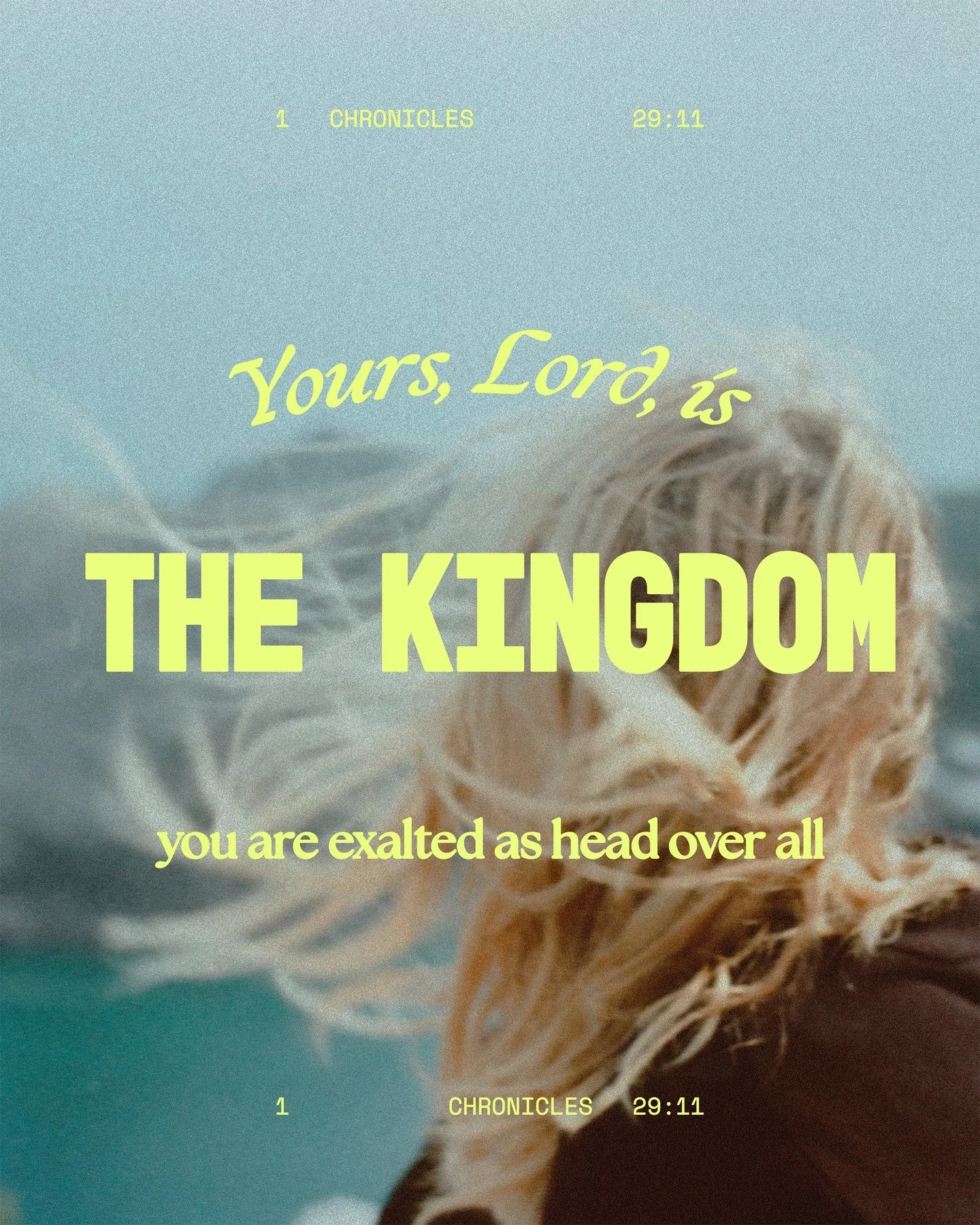 We don't serve an earthly kingdom. We serve a heavenly King.