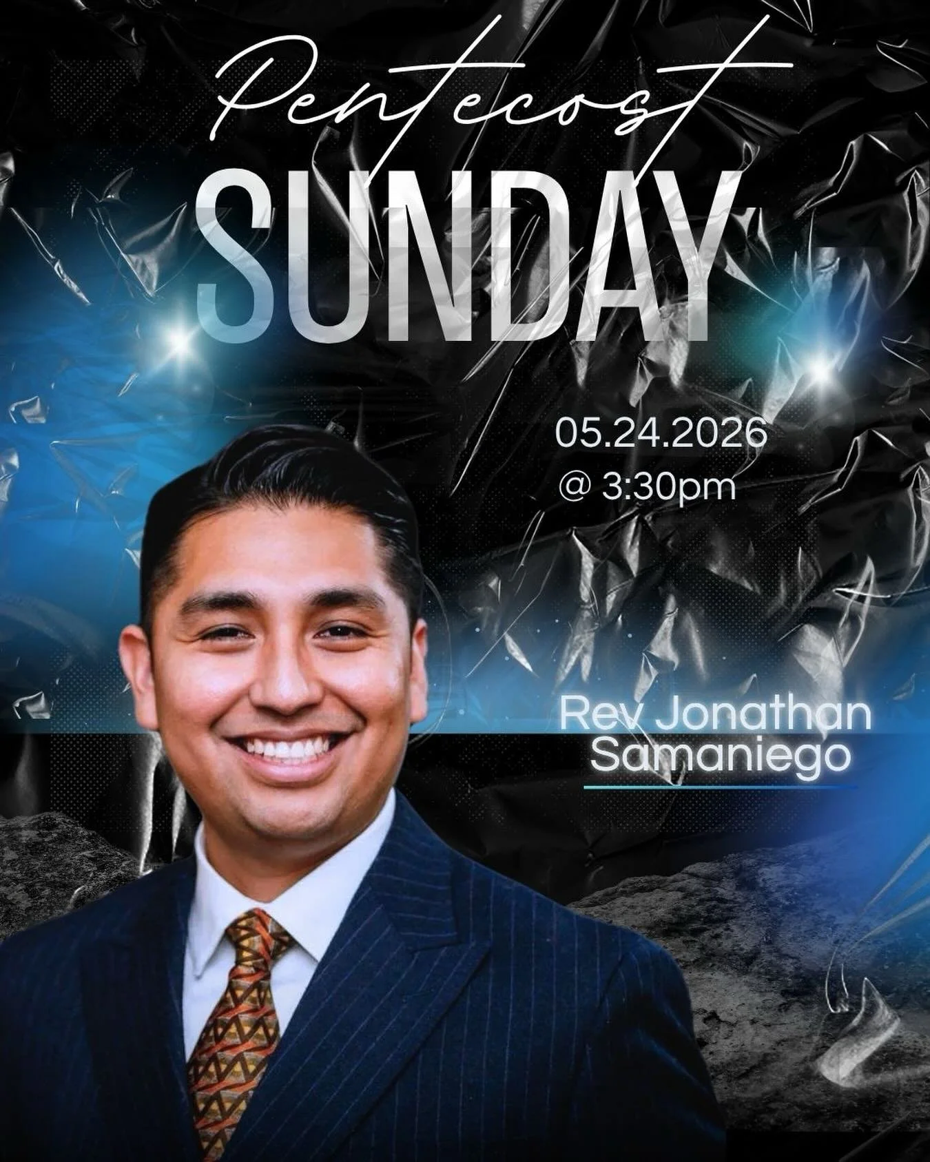 🔥 PENTECOST SUNDAY 🔥

Join us at TPC of Morgan Hill as Rev. Jonathan Samaniego ministers the Word on Pentecost Sunday!

Come expecting powerful worship, Apostolic preaching, and a move of the Holy Ghost.

📍 TPC of Morgan Hill
🕑 Sunday Connects &n