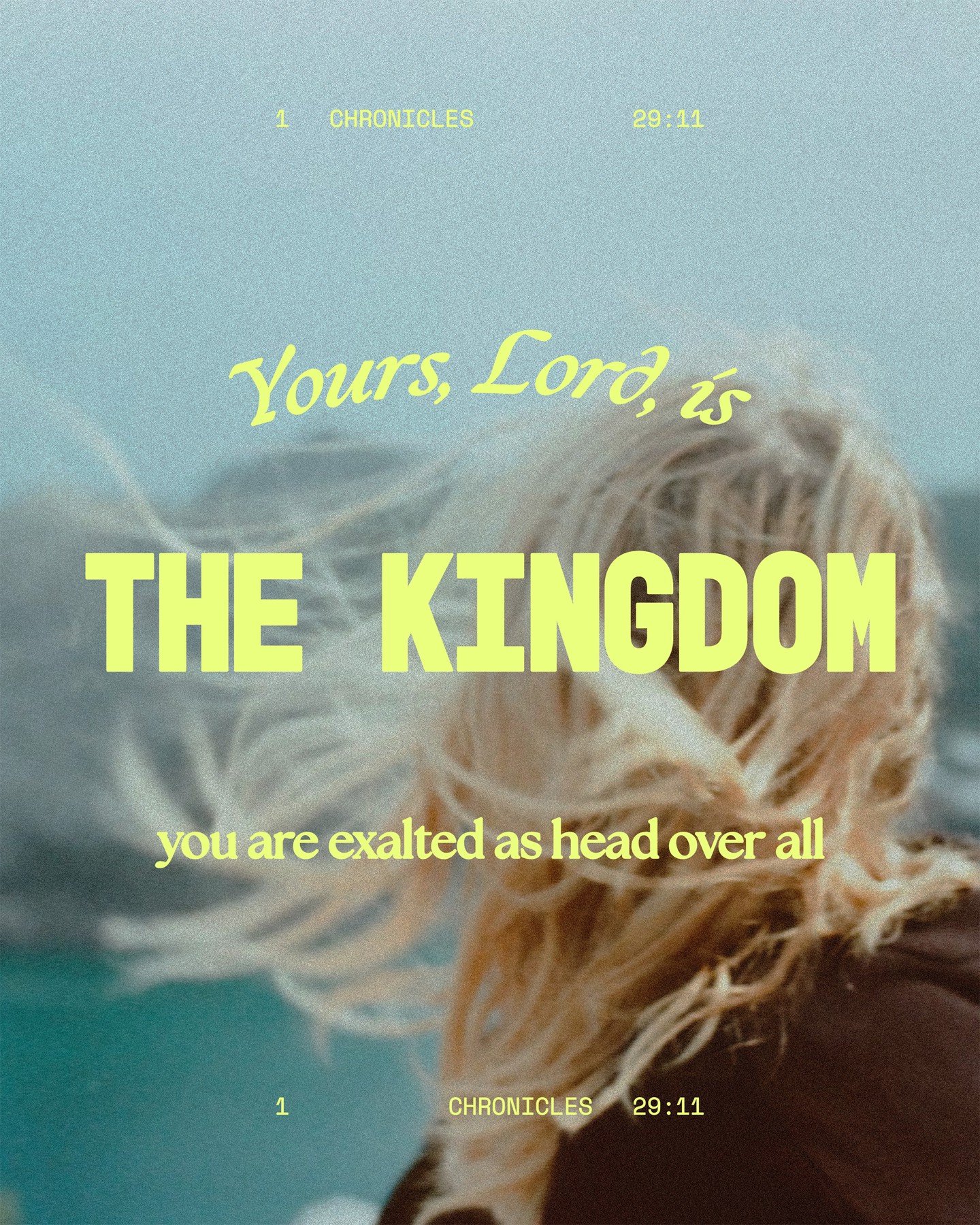 We don't serve an earthly kingdom. We serve a heavenly King.