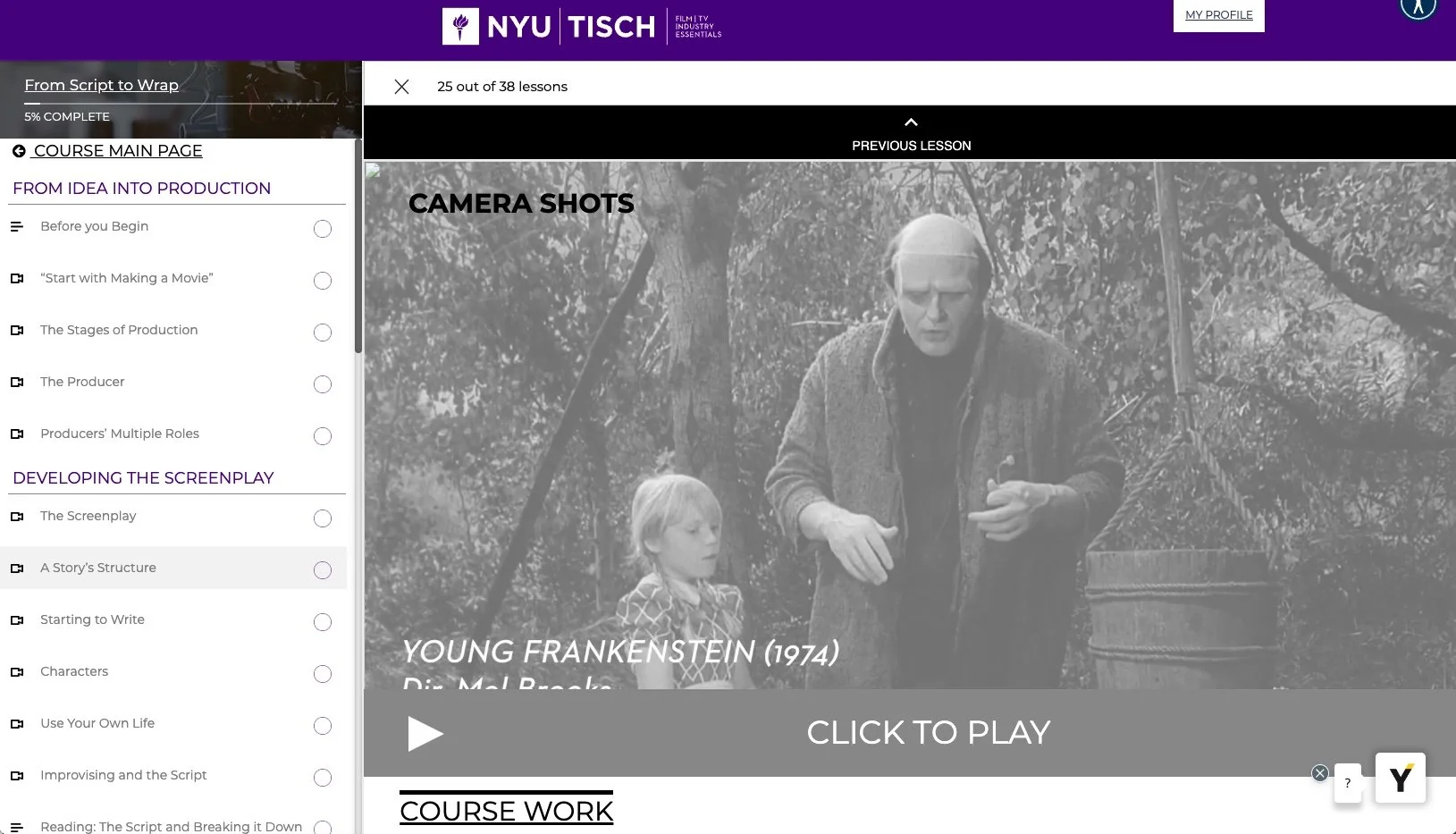 Though focusing on the singular figure of each speaker, the course content is elucidated and expanded with scenes from the works being discussed and illustrative B-roll.