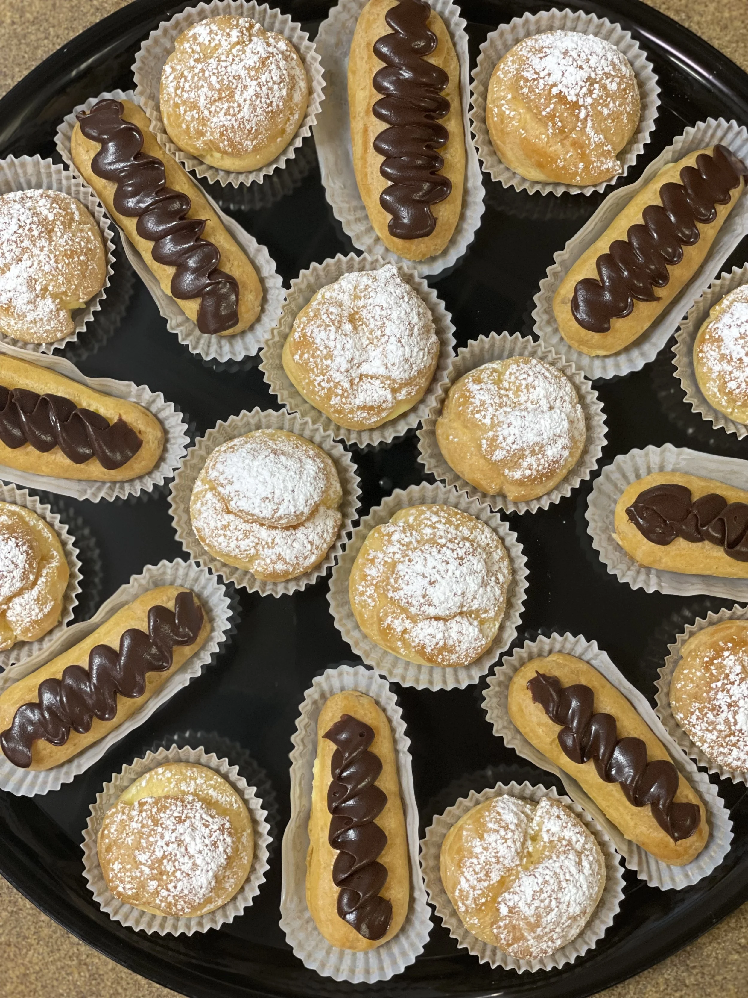 Mini Eclairs & Cream Puffs