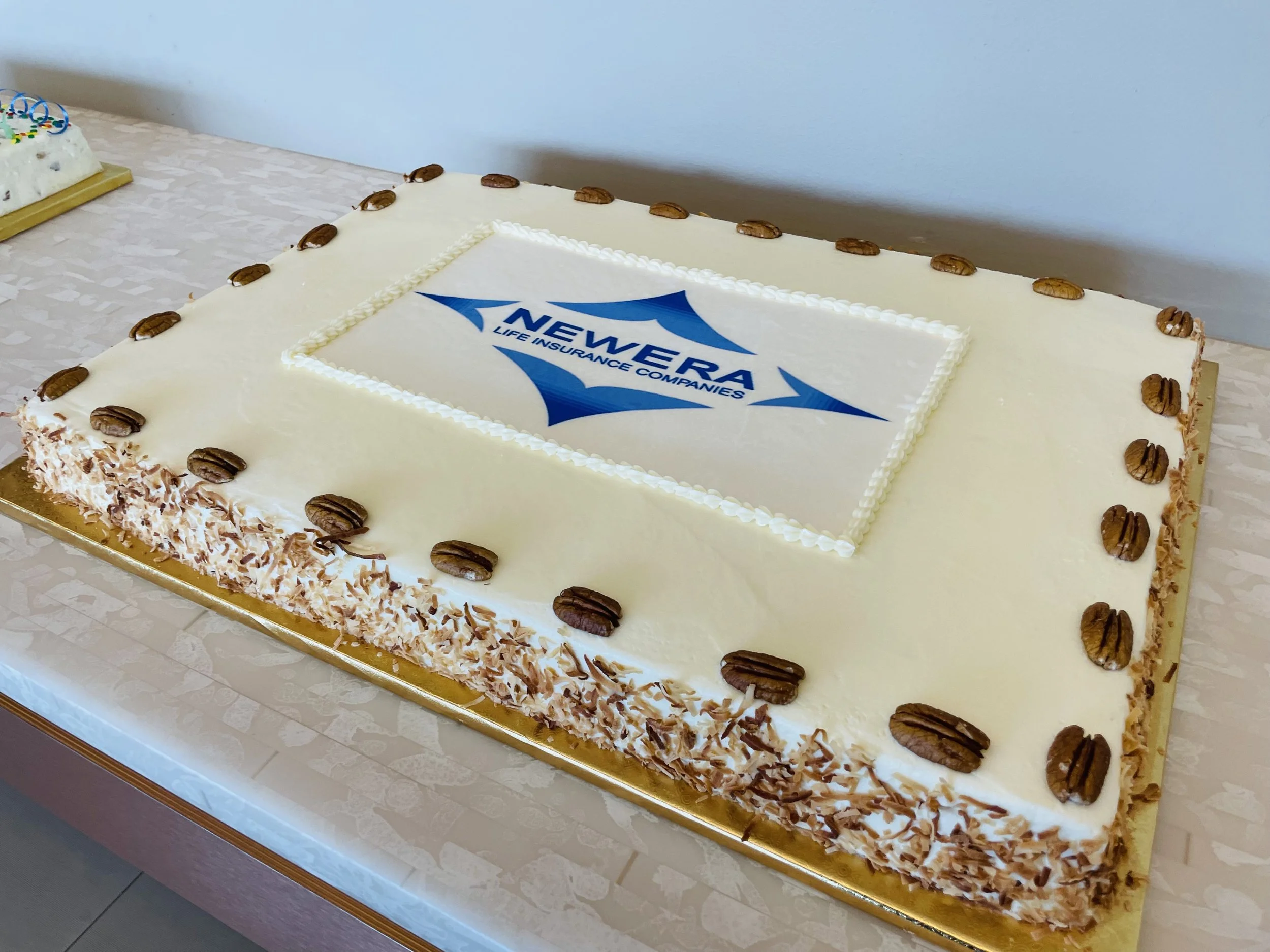 Full Sheet Italian Cream Cake with Logo