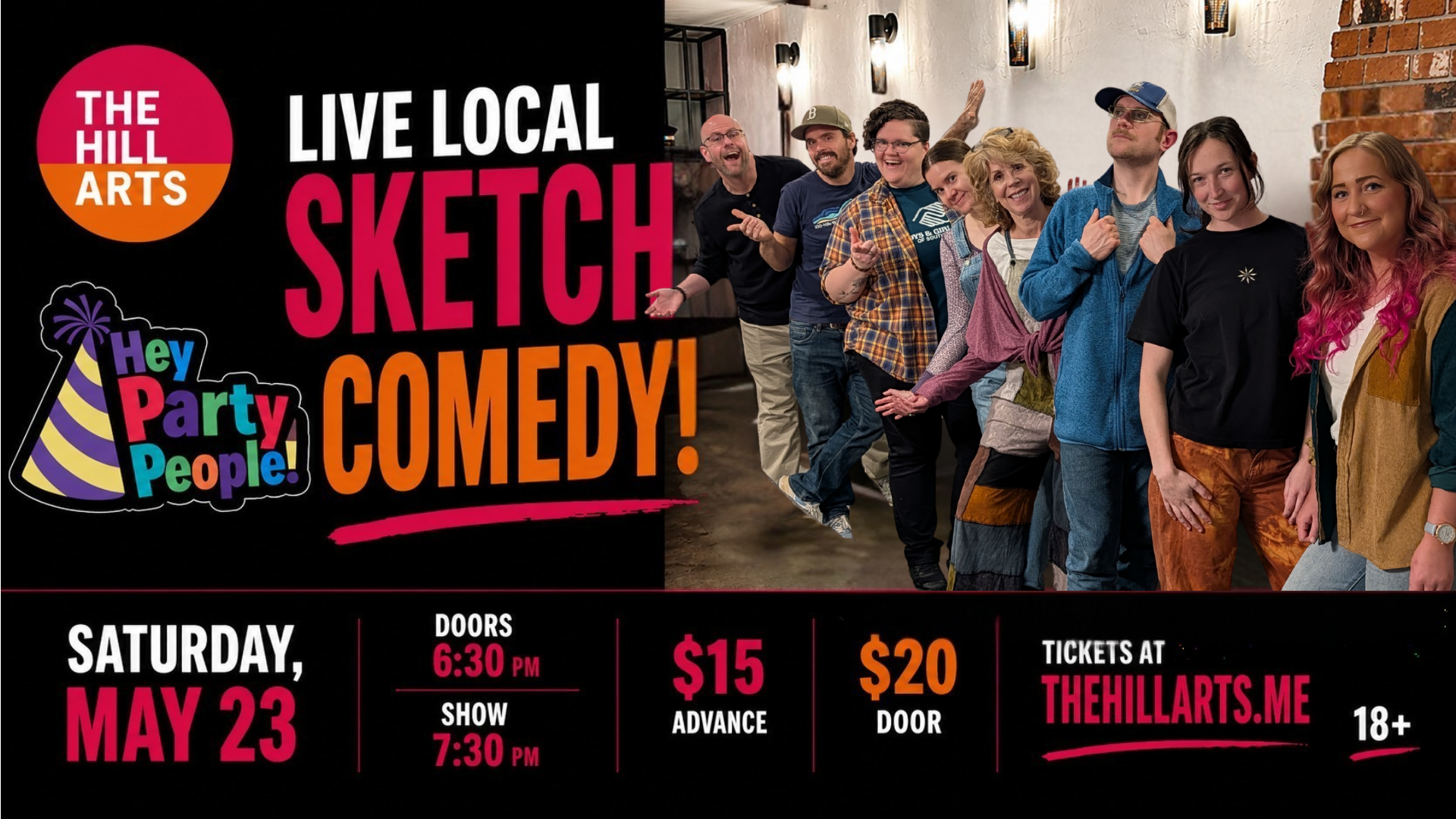 Hey Party People! A Hilarious Sketch Comedy Show.