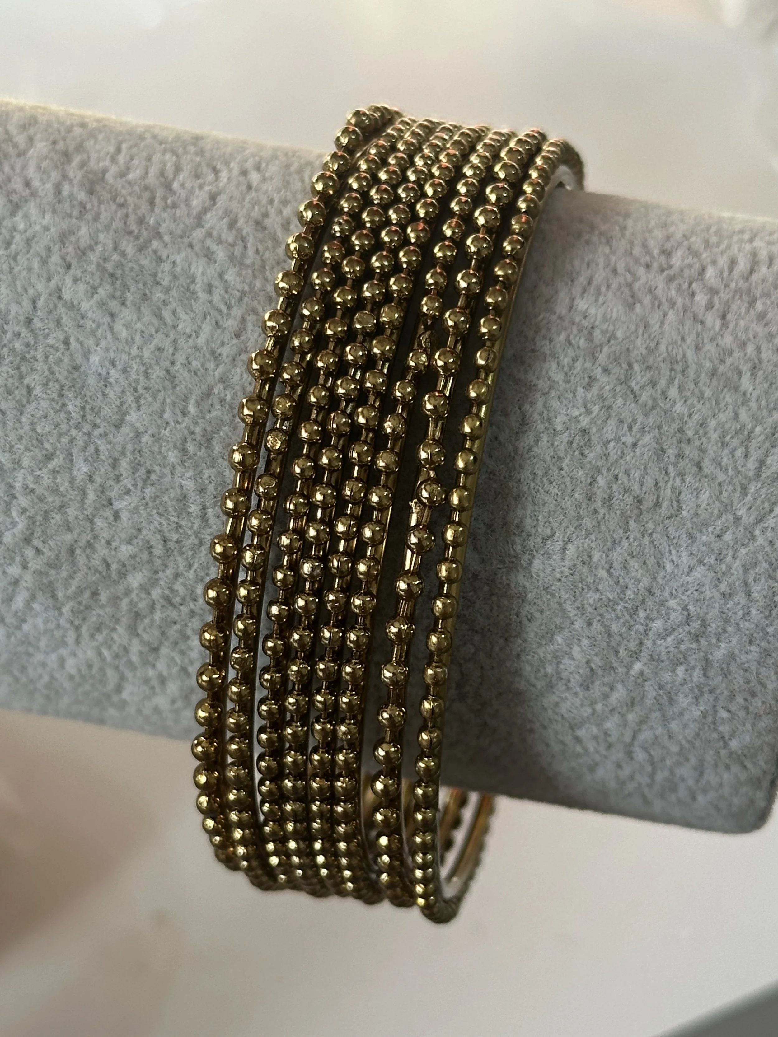 Gold metal bangles