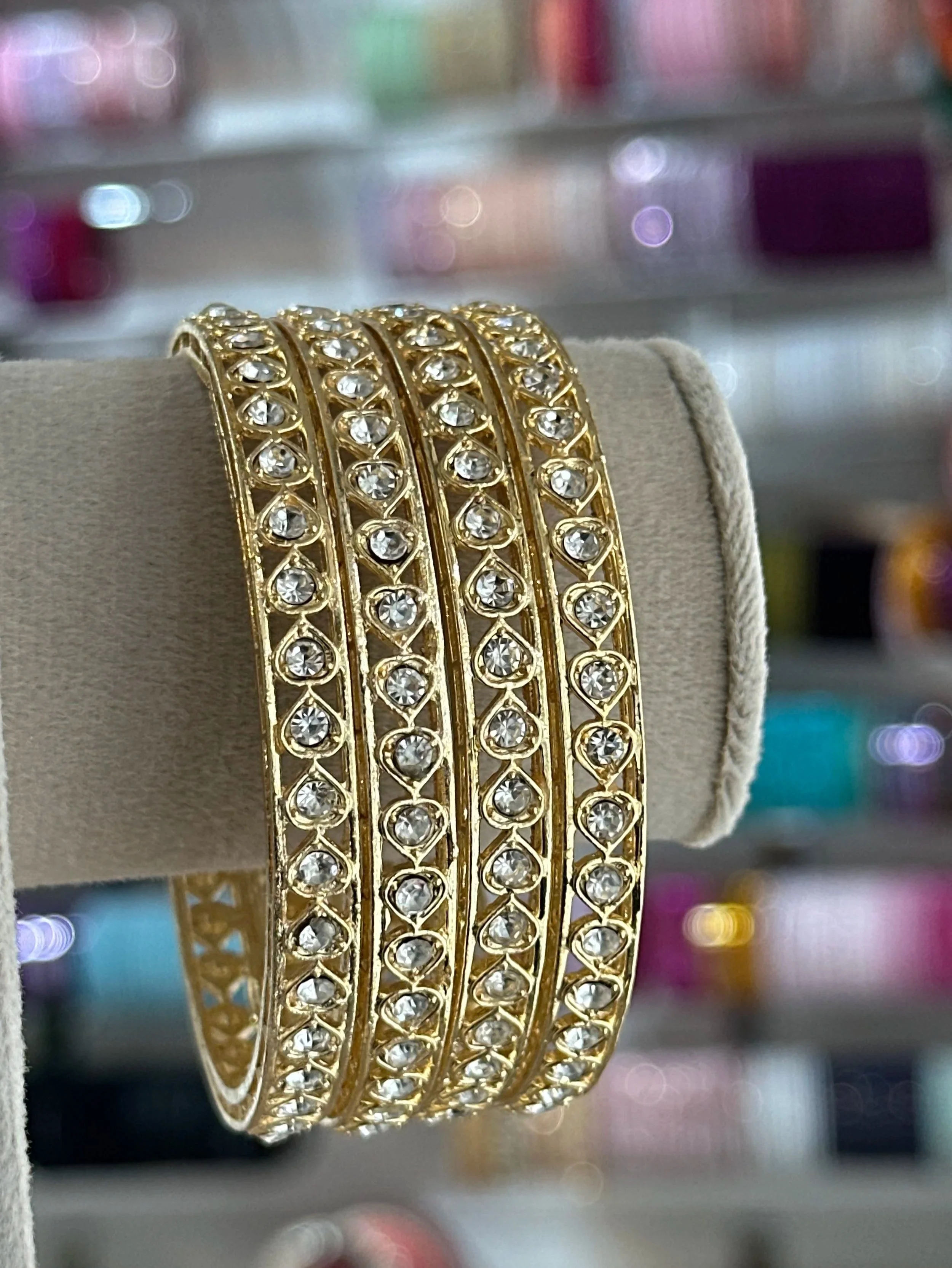 Stone detailed bangles