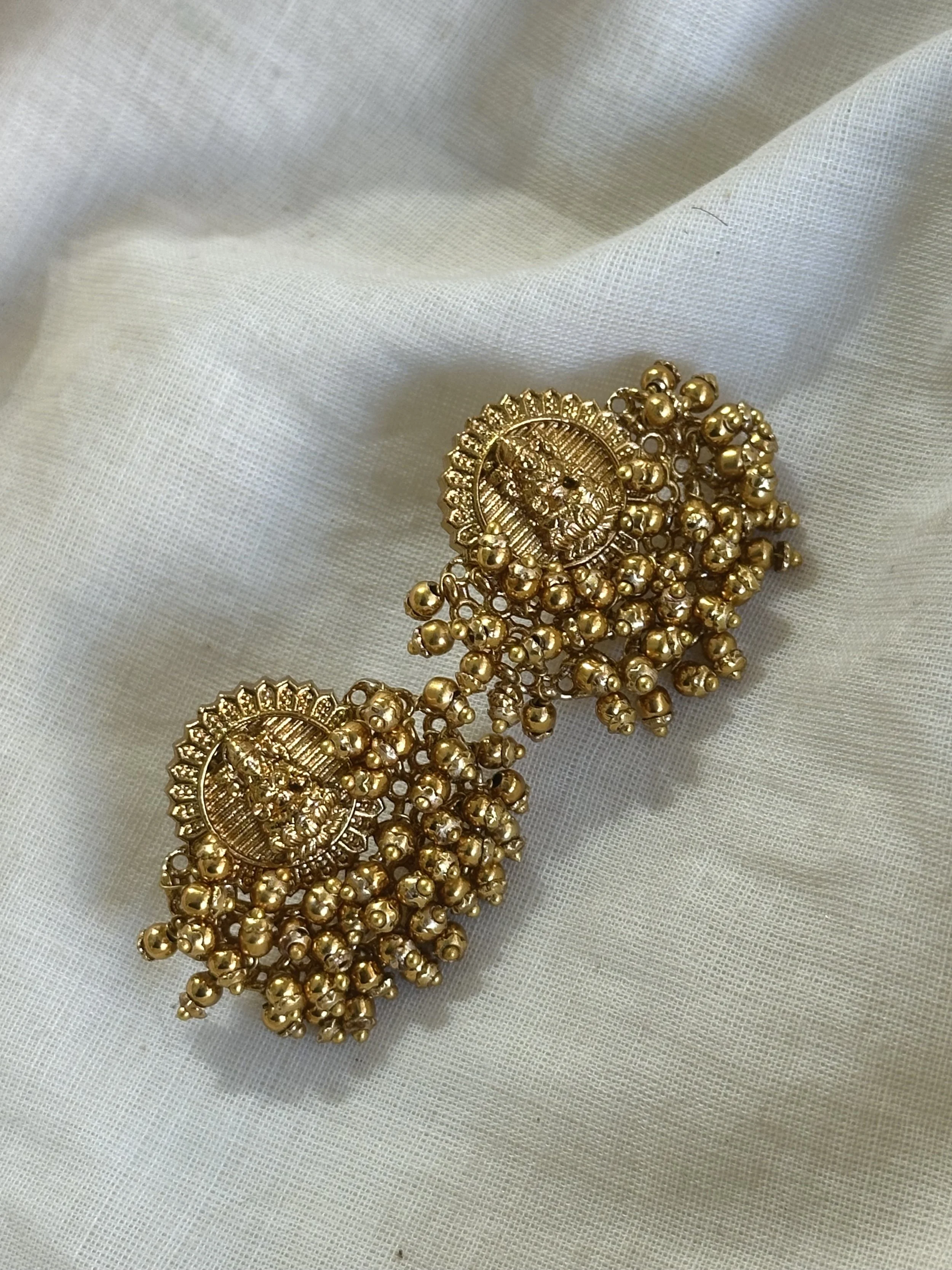 Golden Lakshmi studs