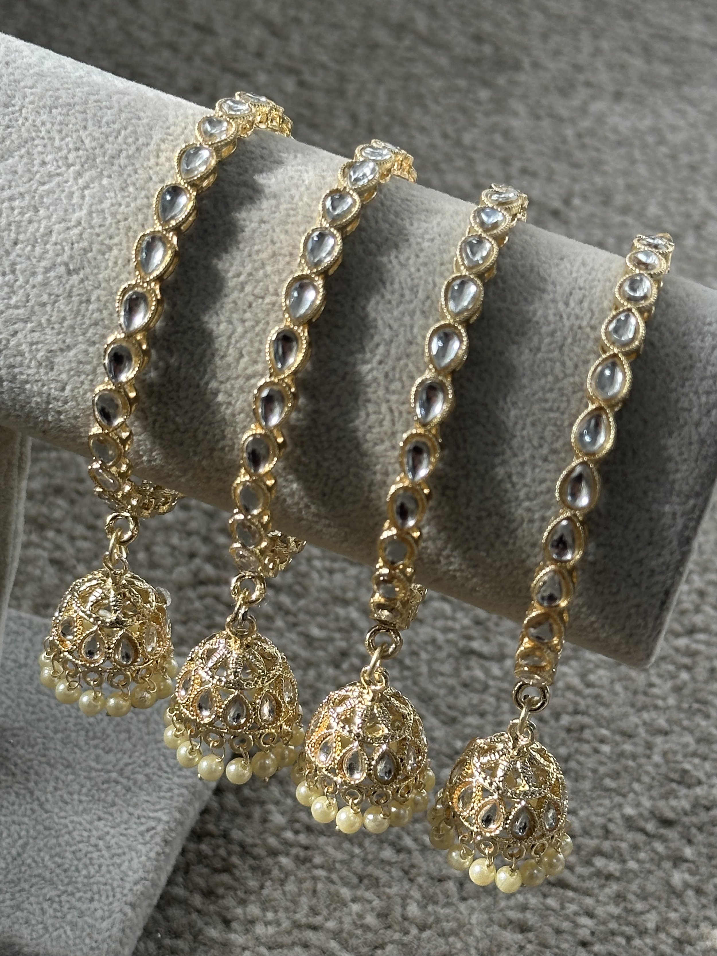Golden jhumka bangle