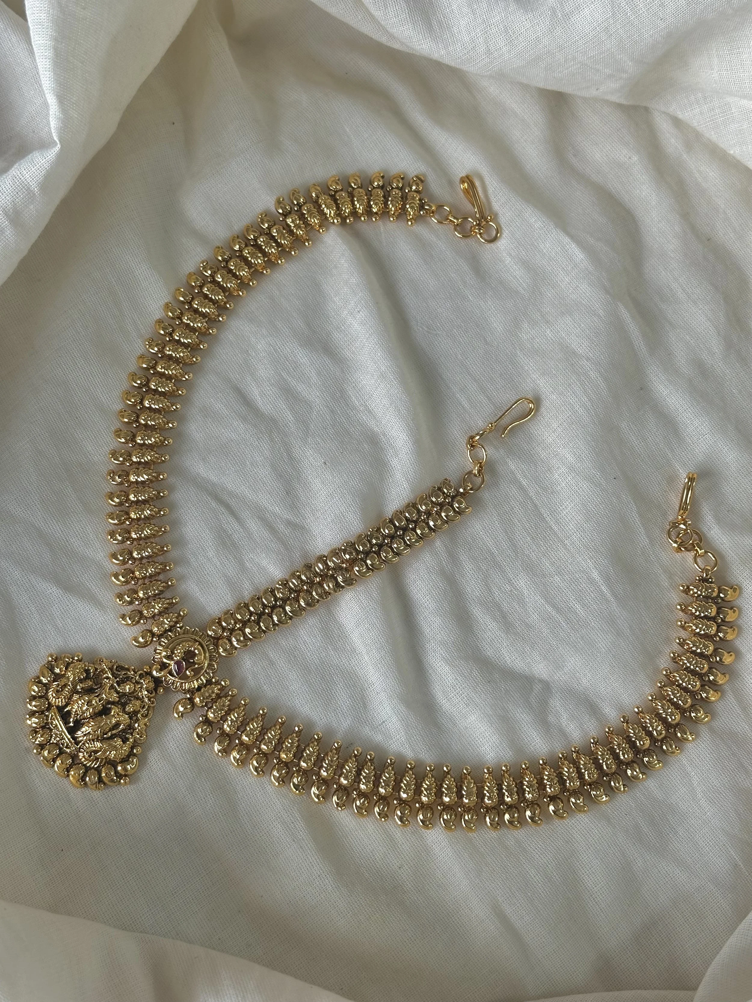 Antique gold plated Mathapatti