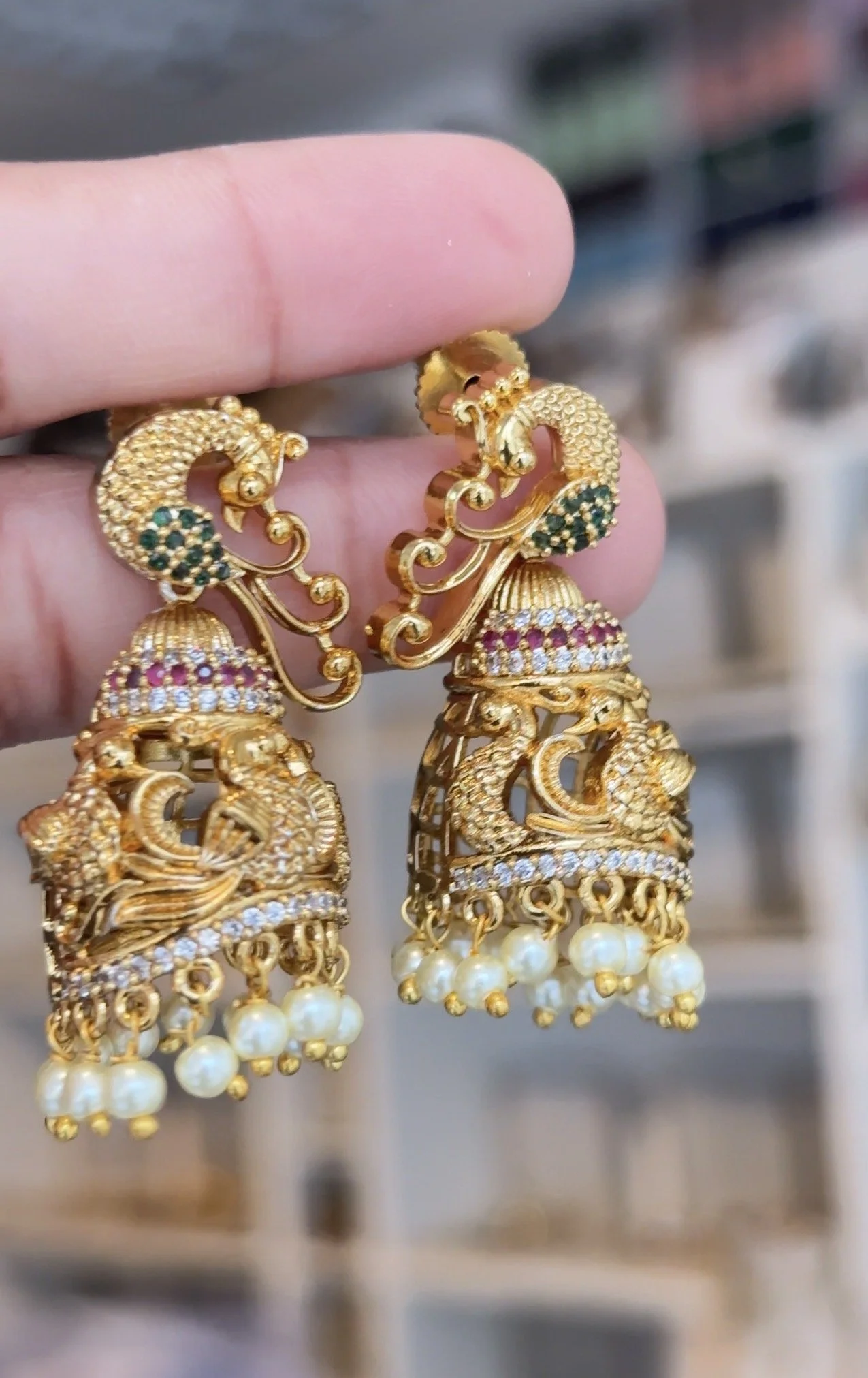 Peacock jhumka