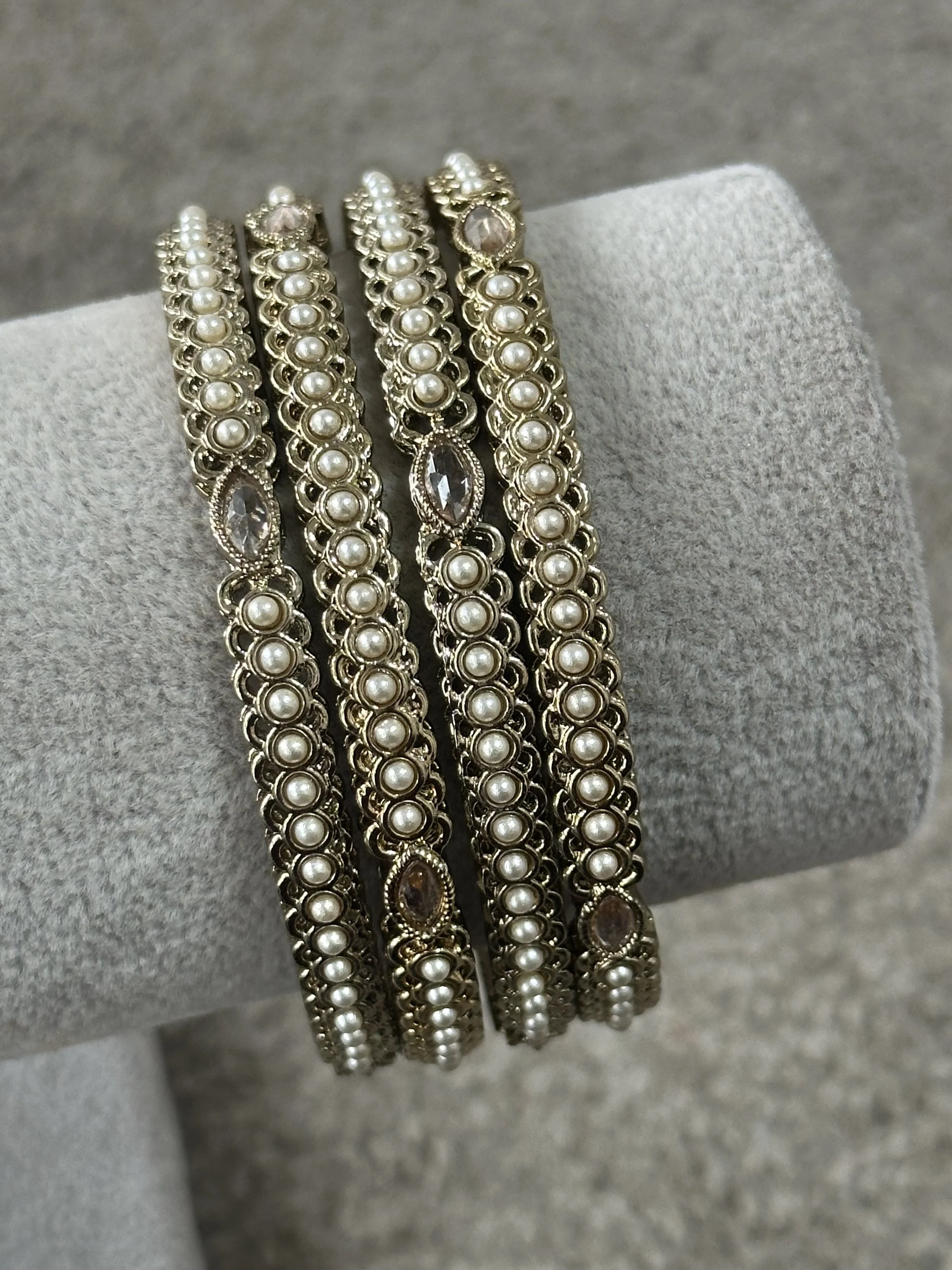 Polki pearl bangle