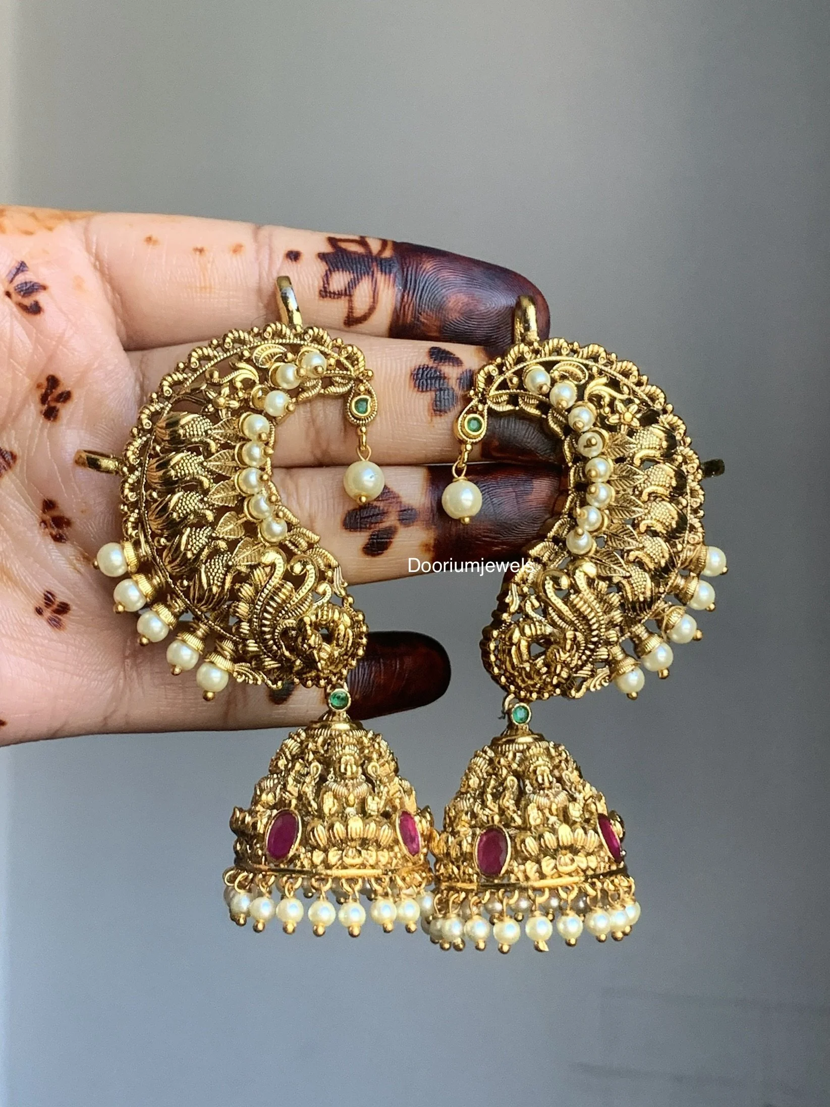 Traditional earcuff jhumka