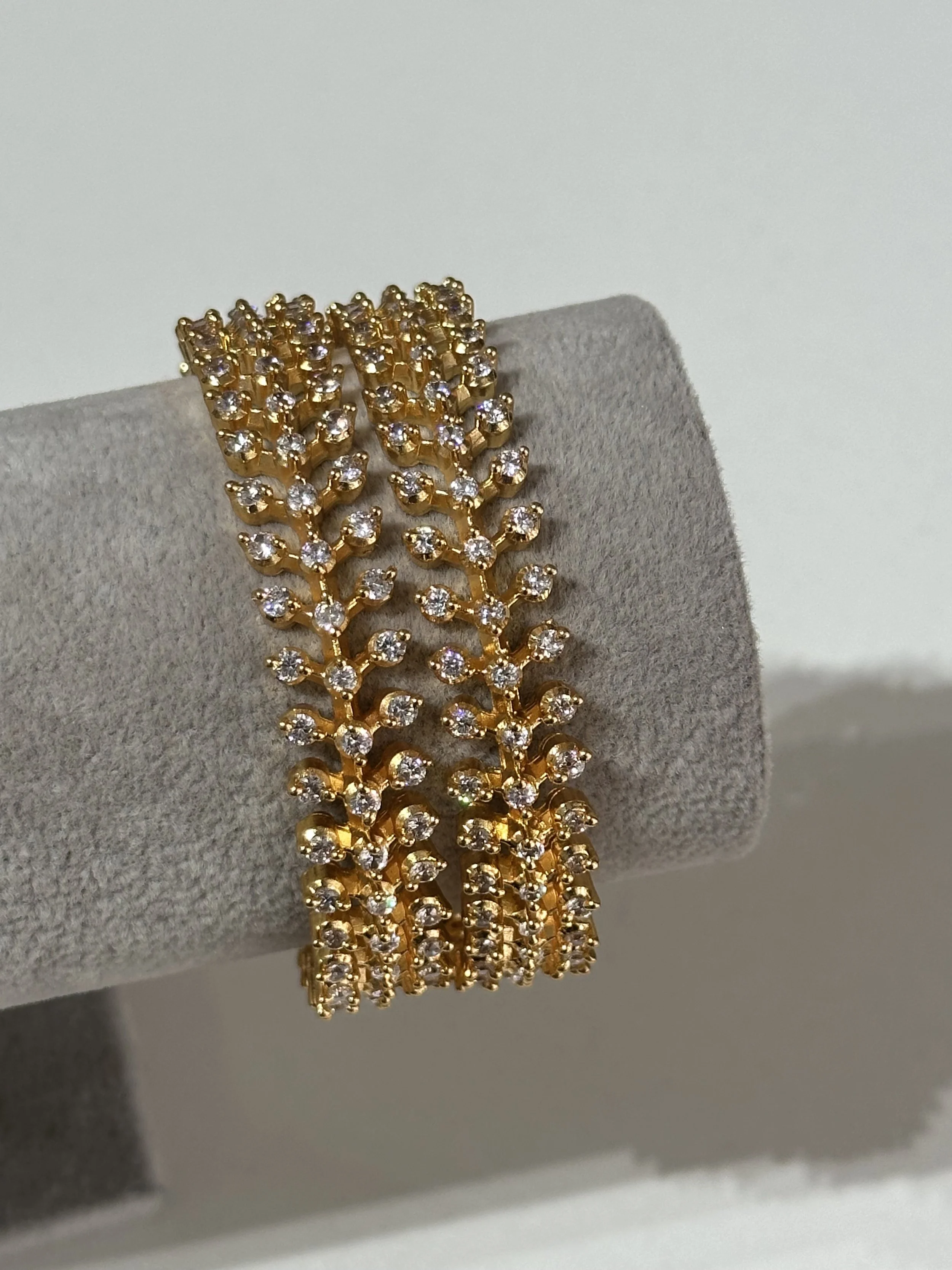 Golden stone bangle