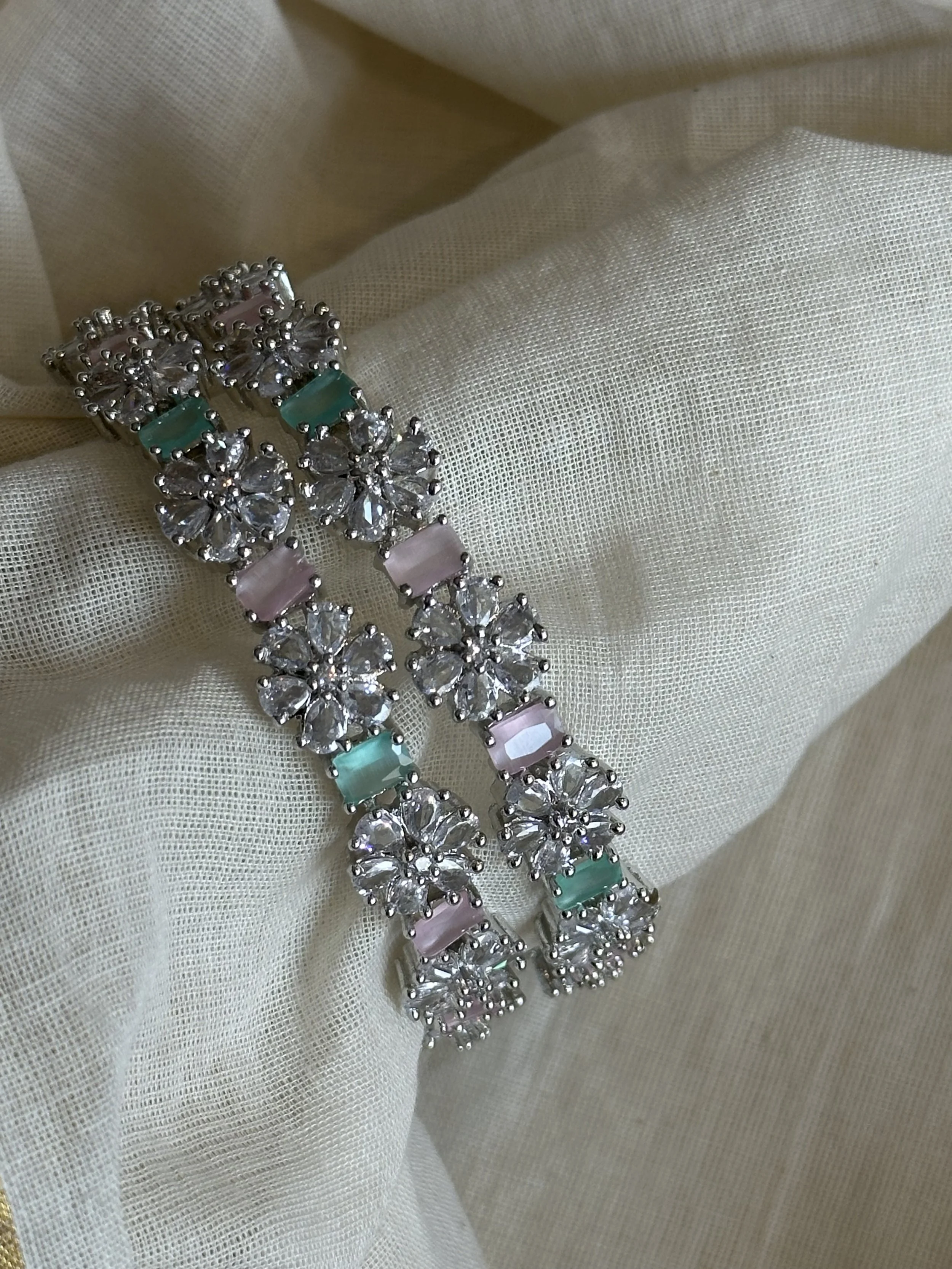 Mint pink AD bangles