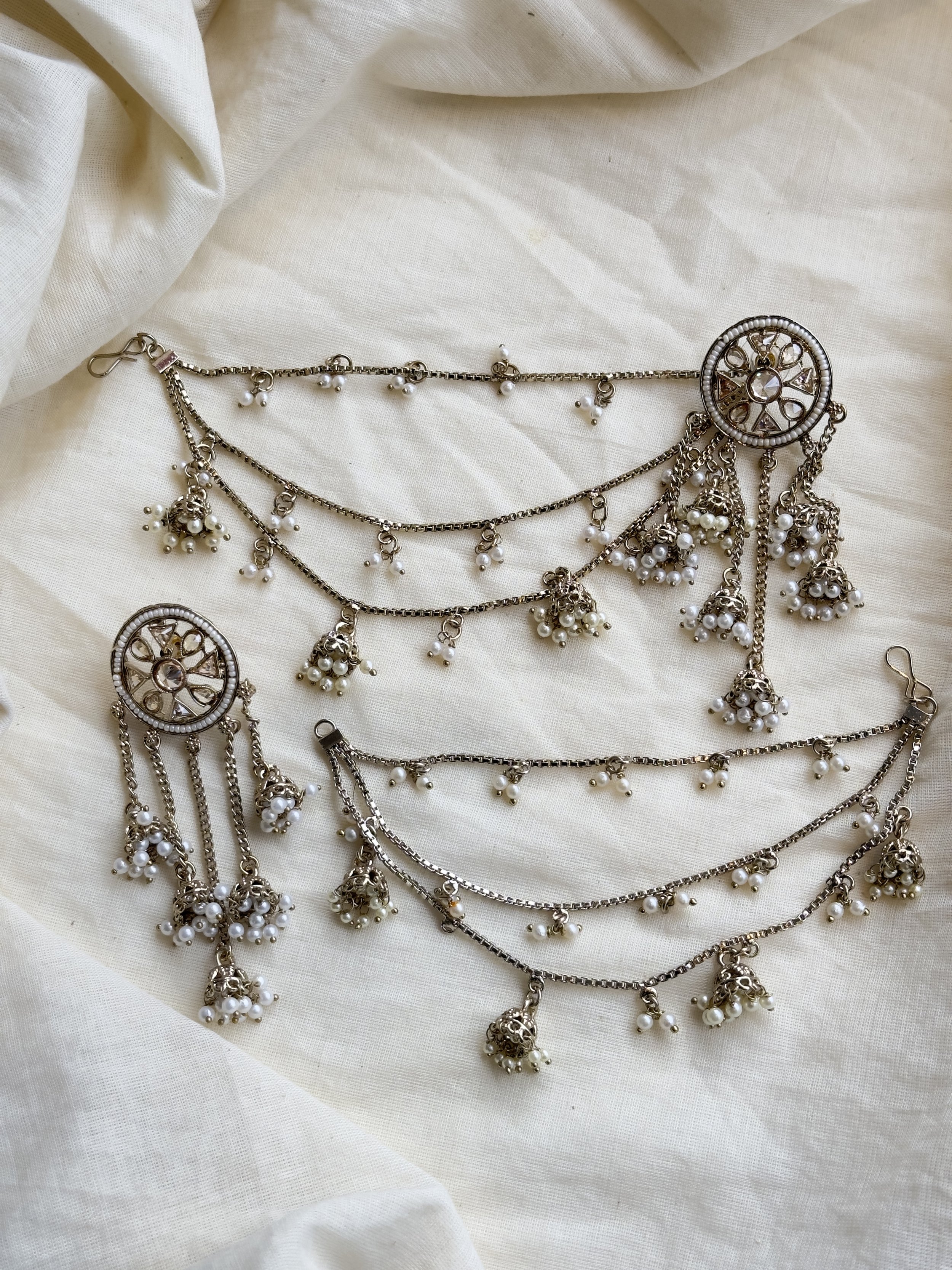 Chandbali detachable earchain