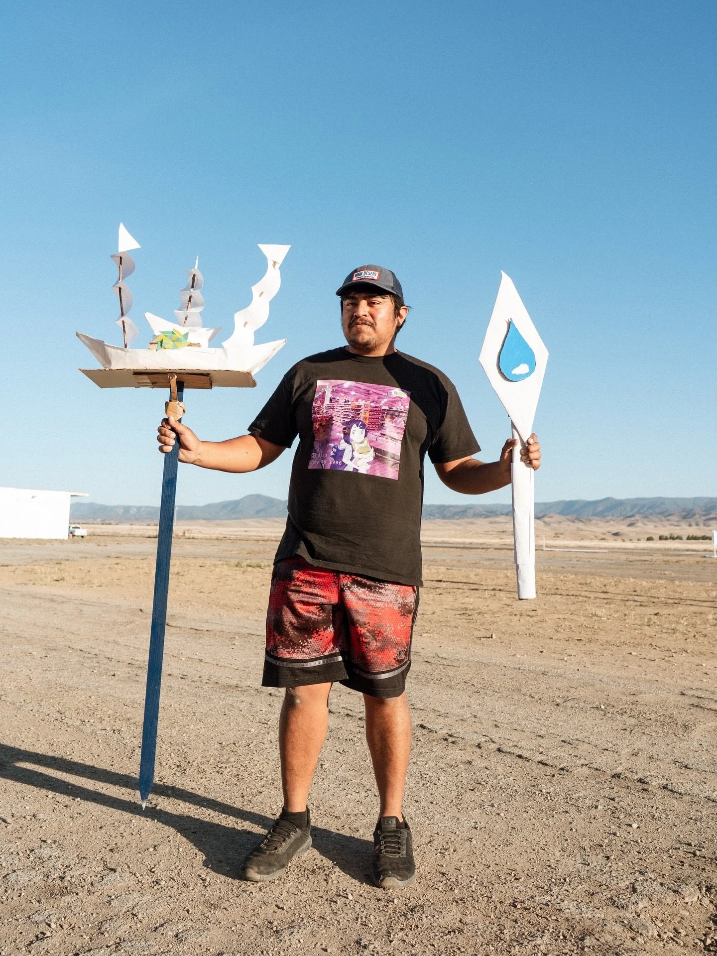 Raul + the boat, water parade Cuyama #pvmondayfun @blueskycenter