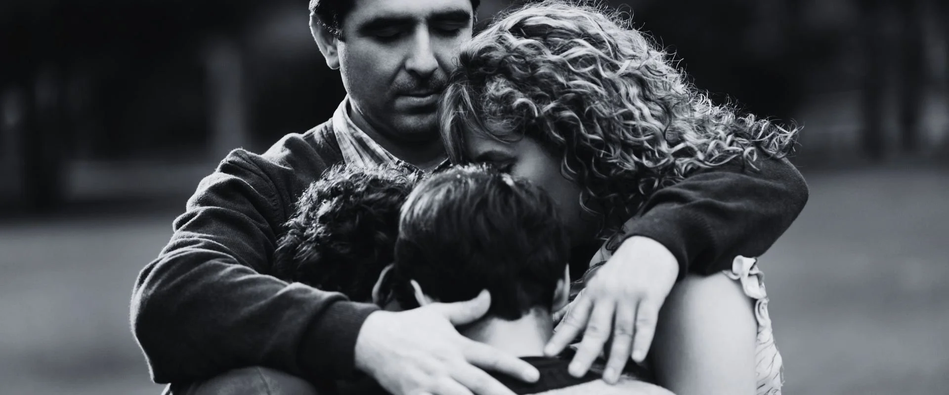 Family sad of child loss.