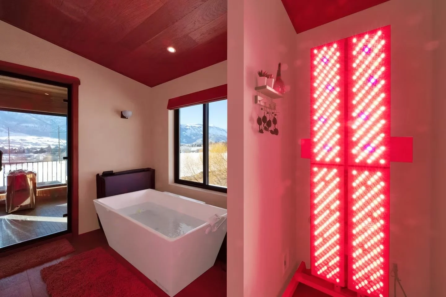 red light therapy at bereaved moms retreat.