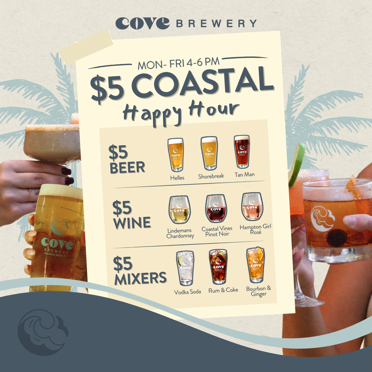 $5 Coastal Happy Hour | Weekdays Just Got Better