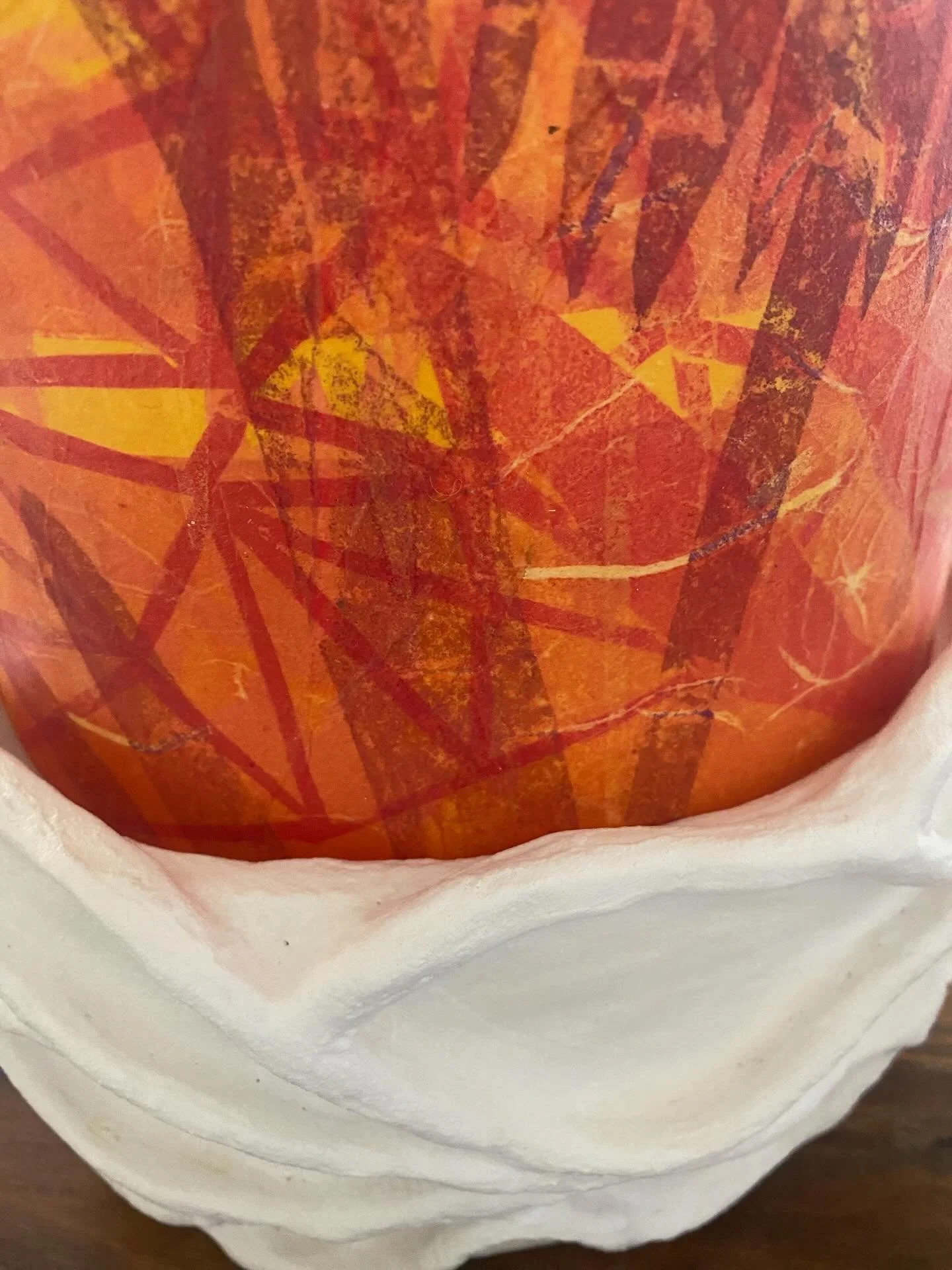 Thrilled that this piece found its home! 

Ceramic nest with a Garden Glow: Prairie lampshade from a monotype on mulberry paper. 

Thank you to my new collectors. #gratitude