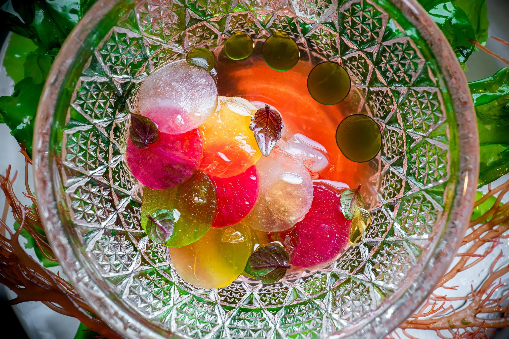 Spring-time dish at 3 Michelin-starred restaurant Enclos in Sonoma, CA.