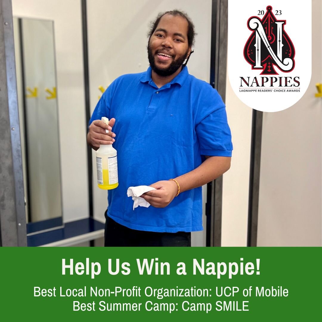 🏆 We're so thrilled to have made the shortlist of nominees for this year's @lagniappemobile_news Nappie Awards:
Best Nonprofit Organization (City Life): UCP of Mobile
Best Summer Camp (Kids): @ucp_campsmile 

🗳 We hope you'll consider voting for us