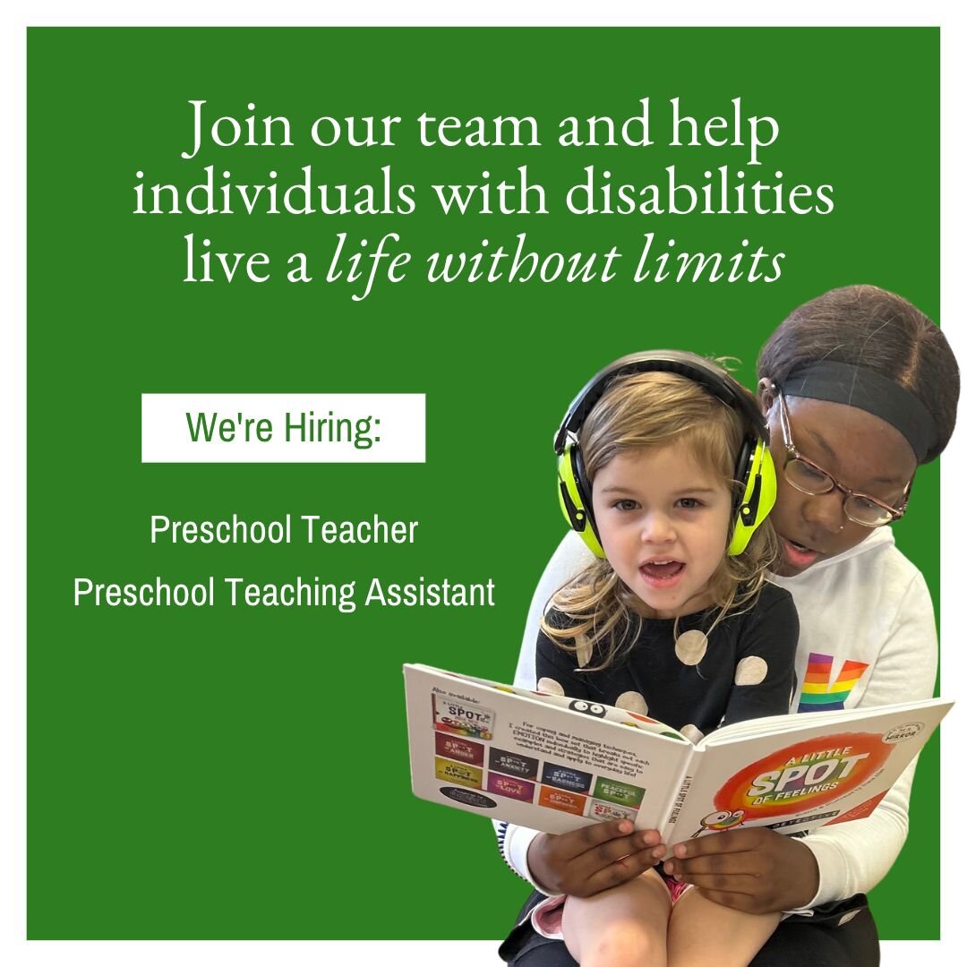 Hiring Now!

We're currently seeking a Special Education Preschool Teacher and a Special Education Preschool Teaching Assistant to join our team. 

For more details or to apply, visit the link in our bio!

#nowhiring #jobopening #jobopportunity #were