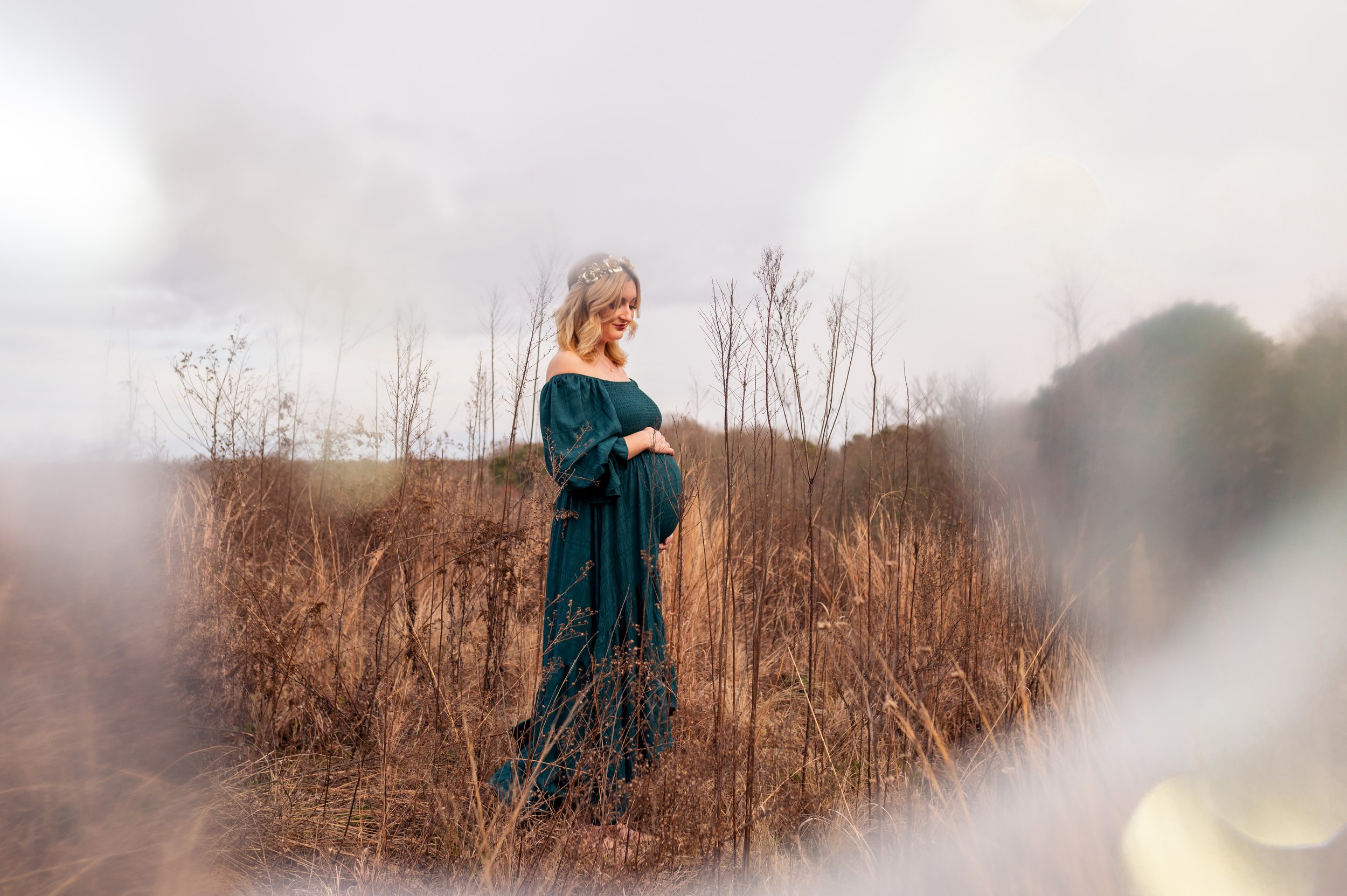 Maternity photography by Briana Woods: Boho princess-vibes at the NCMA in Raleigh.