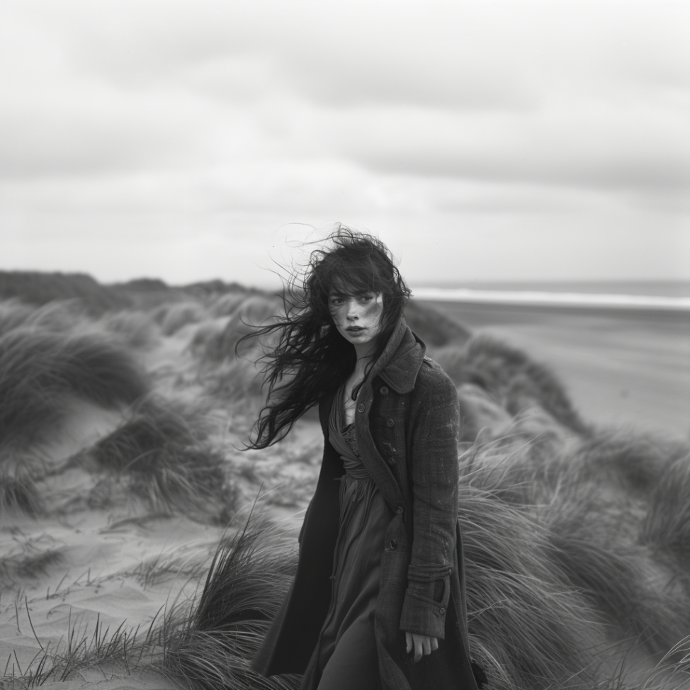 rogueimages_47035_black_and_white_grainy_photo_of_a_woman_on_a__c6ea4ab6-e012-41d0-b1ab-10455084a590.png