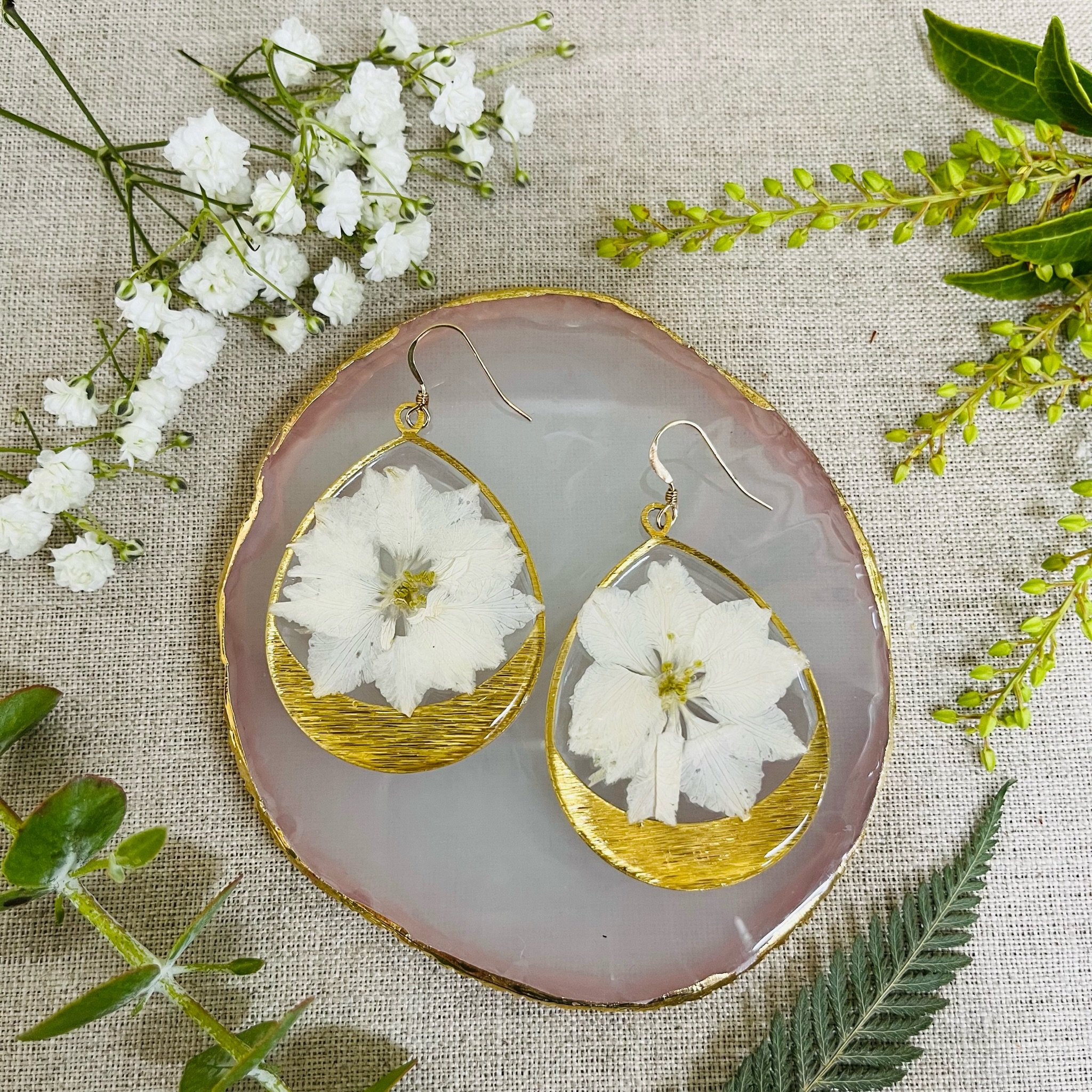 Pressed Wild Flower Earrings | Multi Flower Earrings | Resin Jewelry -  Walmart.com