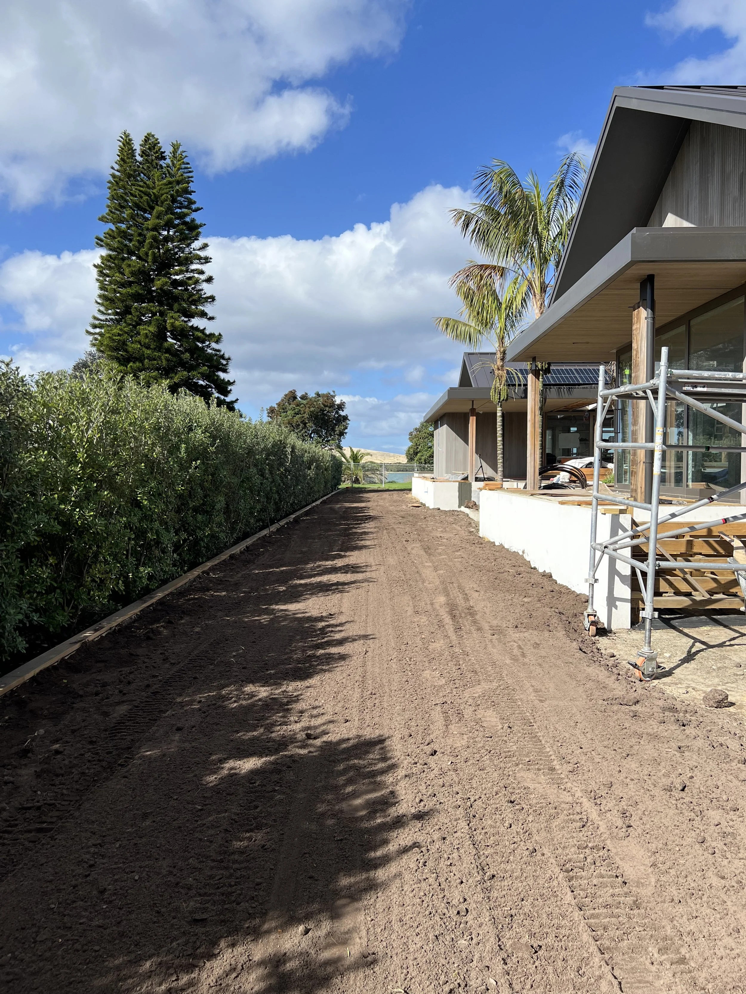 Final grading residential section ready for hydroseeding